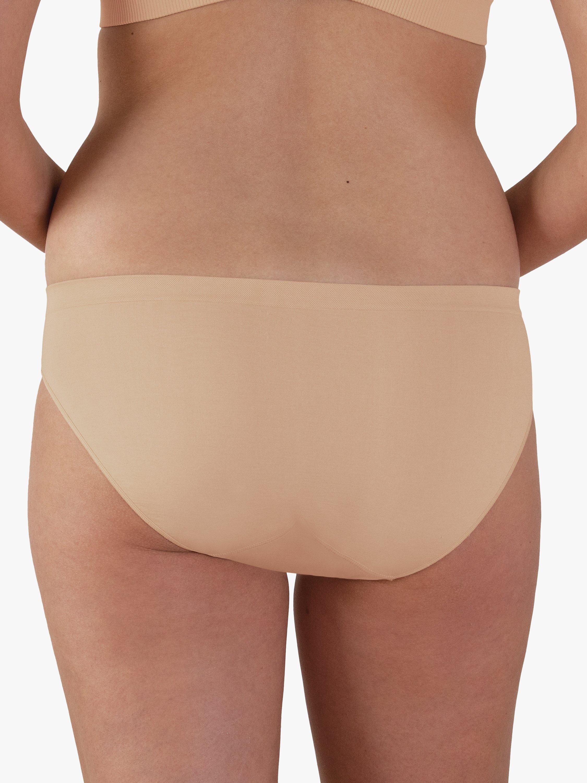 Product image 2 of 4, which shows Bravado Mid Rise Seamless Knickers, Butterscotch, XS-S