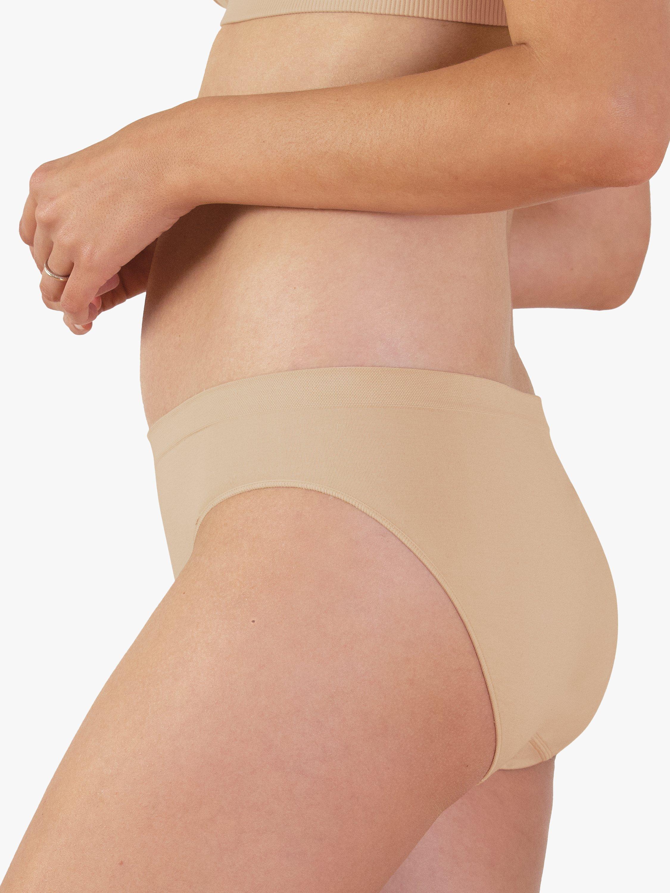 Product image 3 of 4, which shows Bravado Mid Rise Seamless Knickers, Butterscotch, XS-S