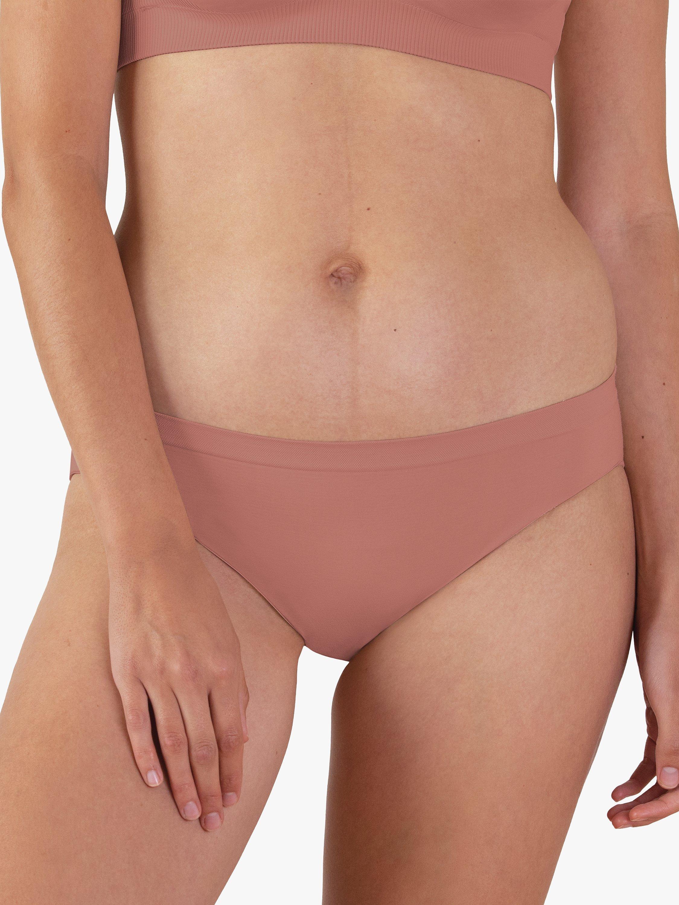 Bravado Mid Rise Seamless Knickers, Roseclay, XS-S