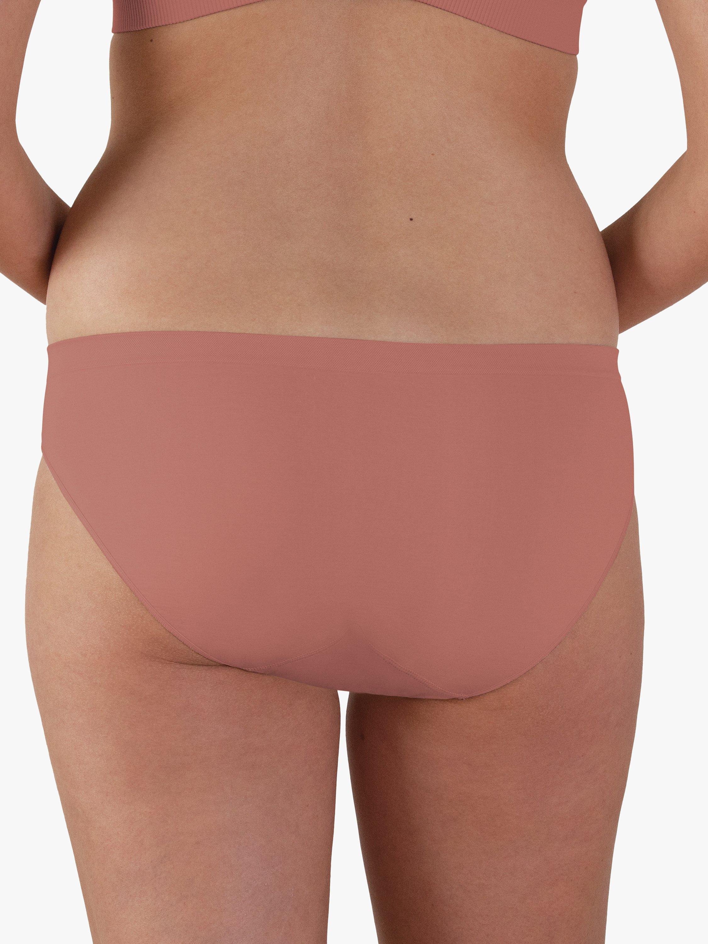 Bravado Mid Rise Seamless Knickers, Roseclay, XS-S