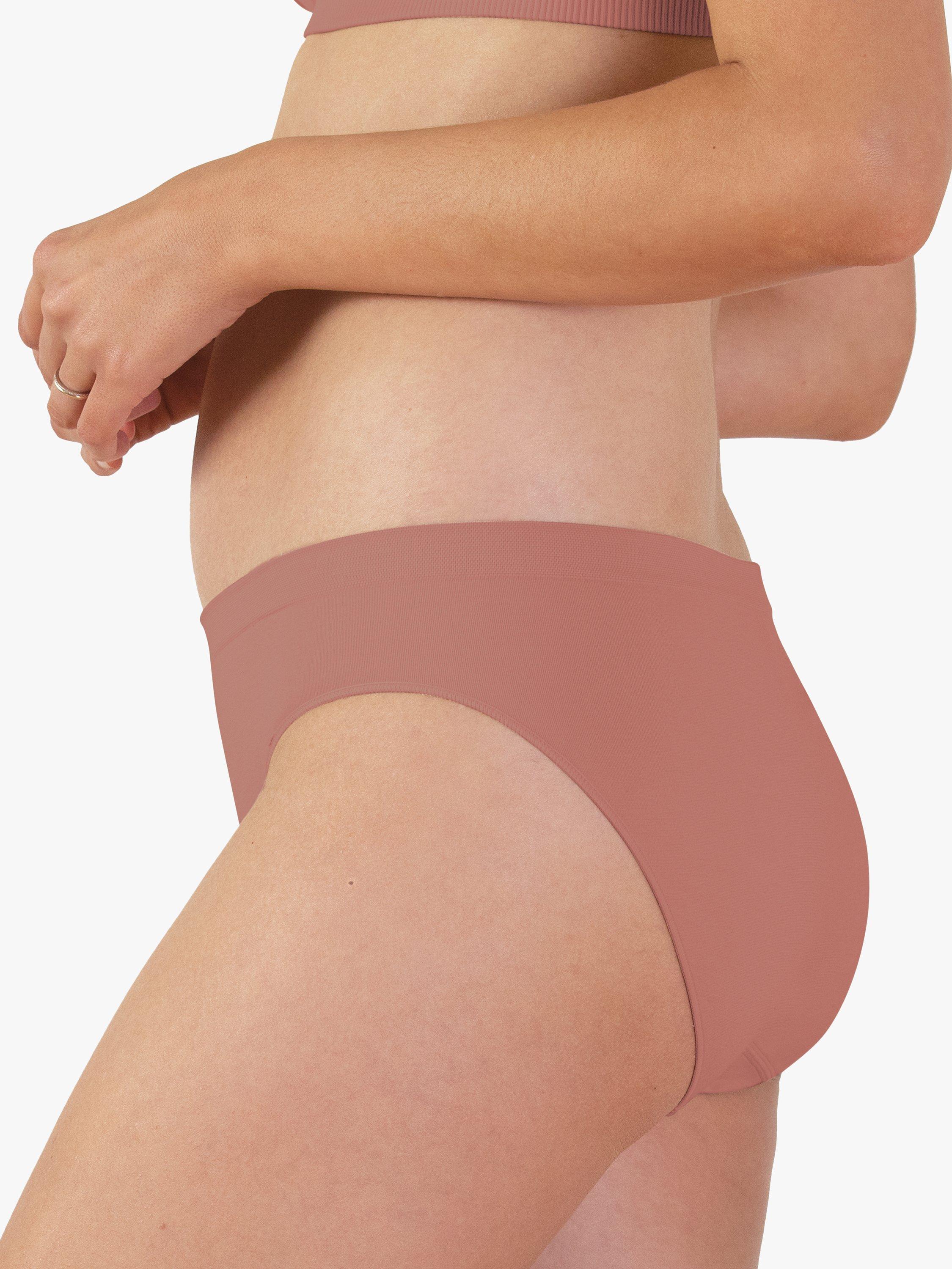 Bravado Mid Rise Seamless Knickers, Roseclay, XS-S