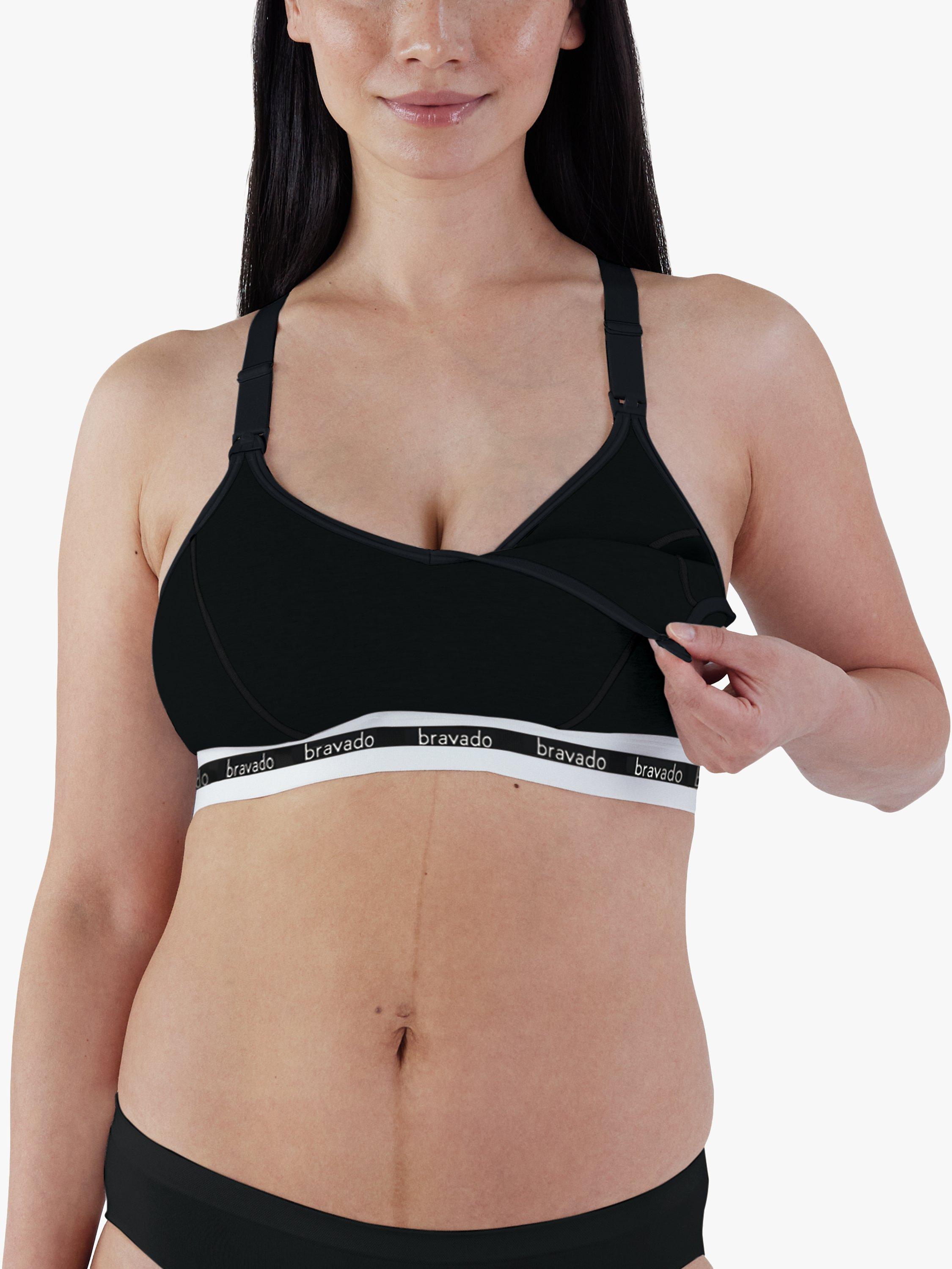 Product image 1 of 5, which shows Bravado Original Pumping and Nursing Bra, Black, S