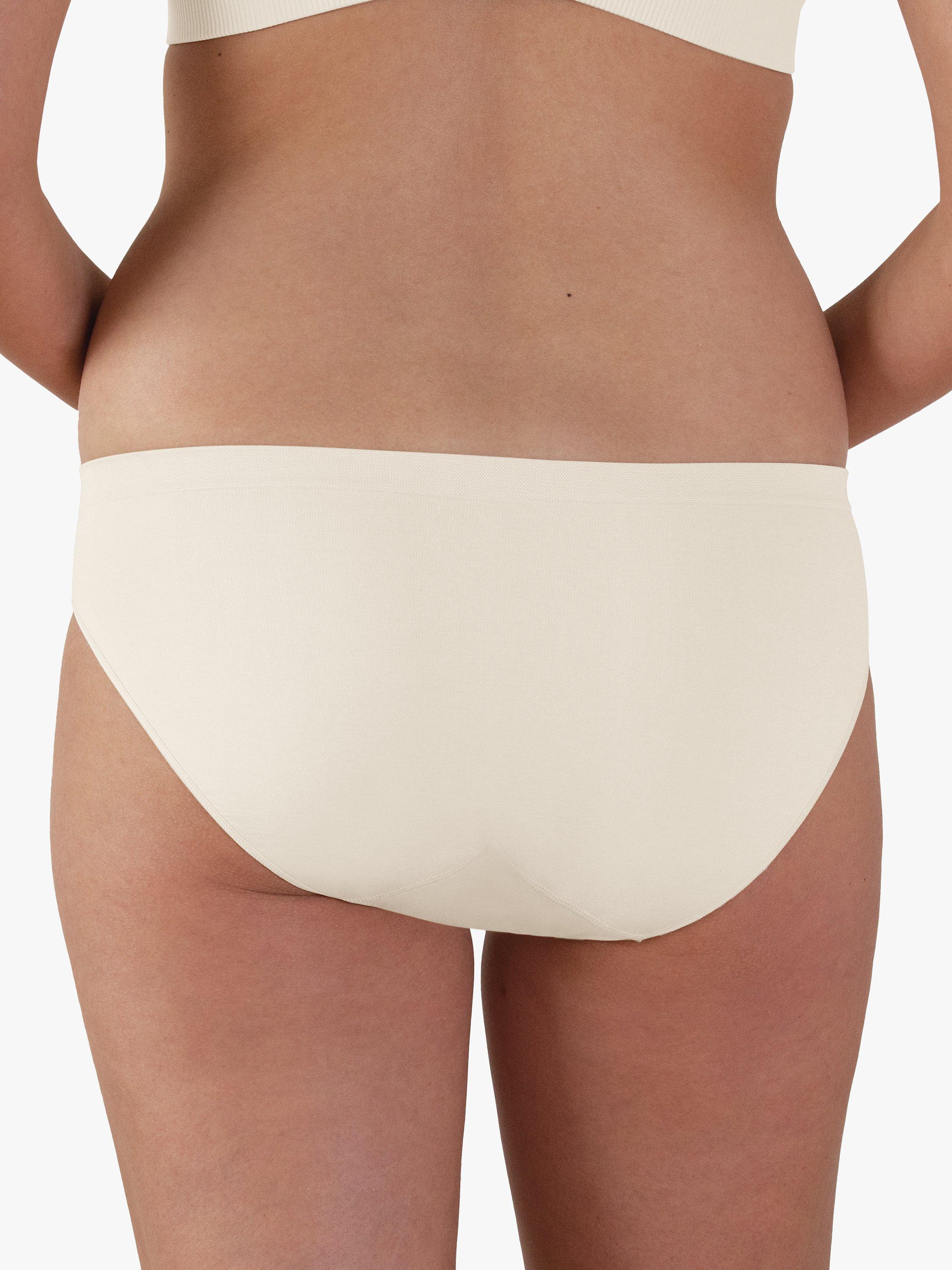 Product image 2 of 4, which shows Bravado Mid Rise Seamless Knickers, Antique White, XS-S