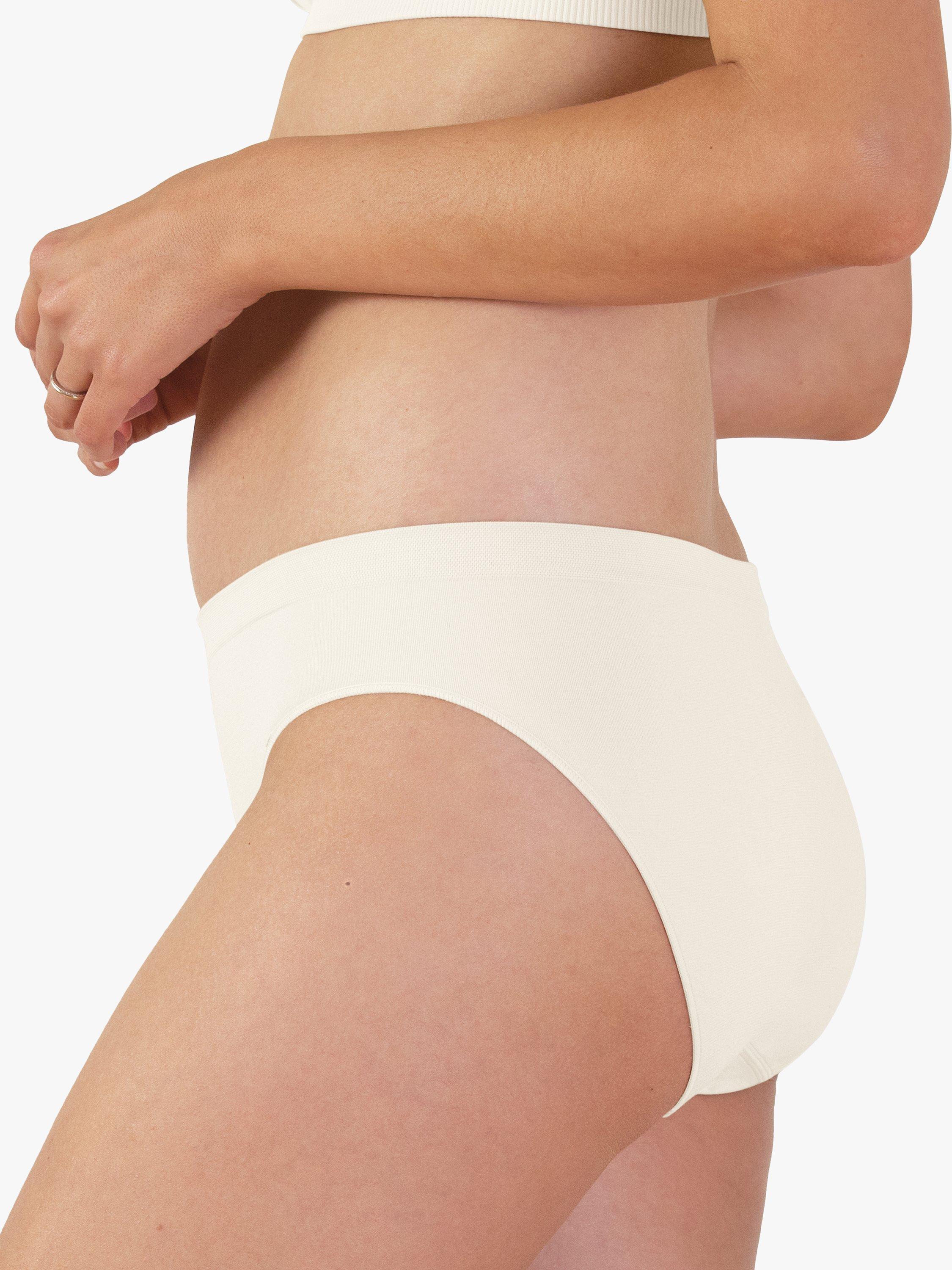 Product image 3 of 4, which shows Bravado Mid Rise Seamless Knickers, Antique White, XS-S
