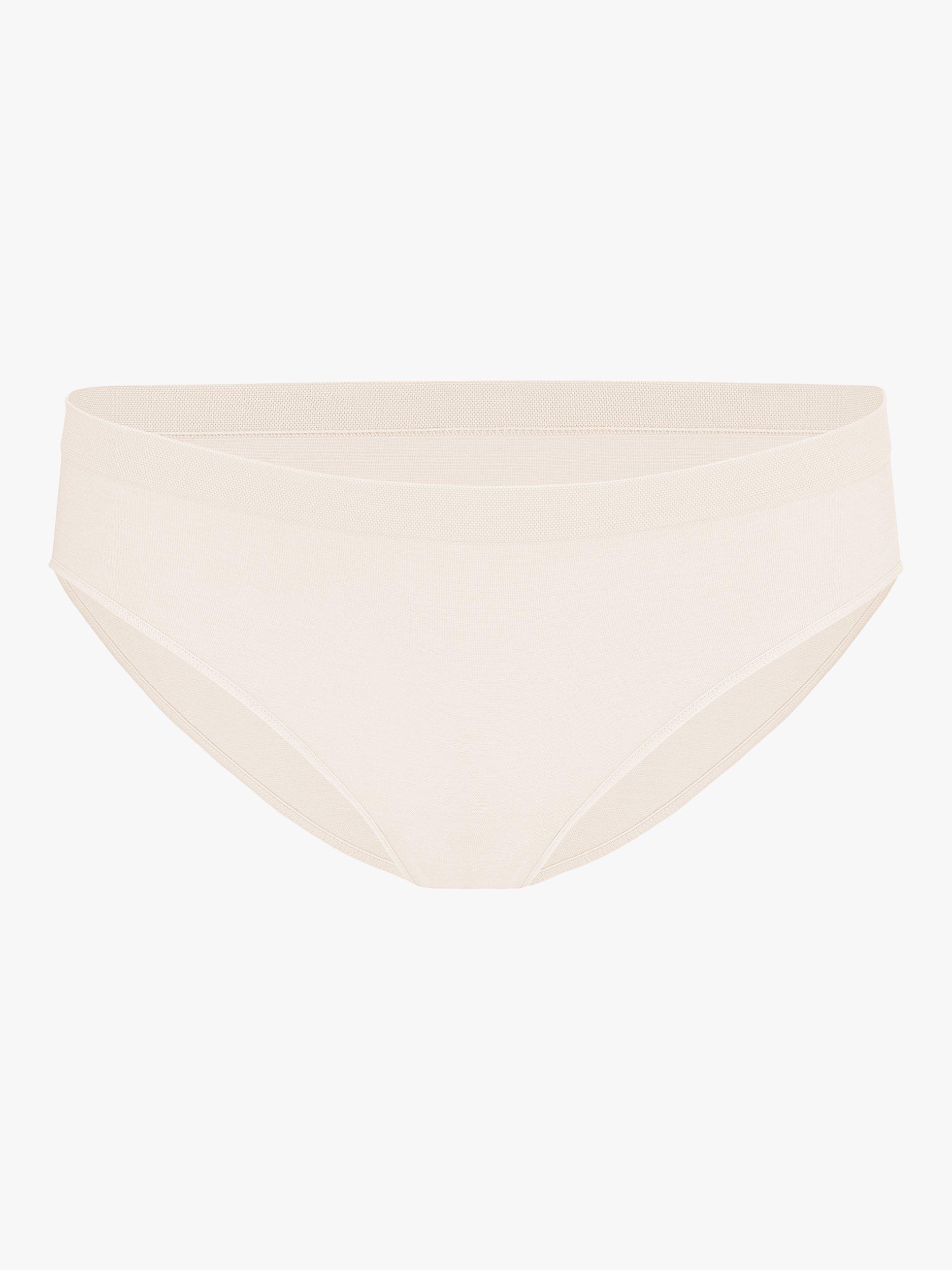 Product image 4 of 4, which shows Bravado Mid Rise Seamless Knickers, Antique White, XS-S