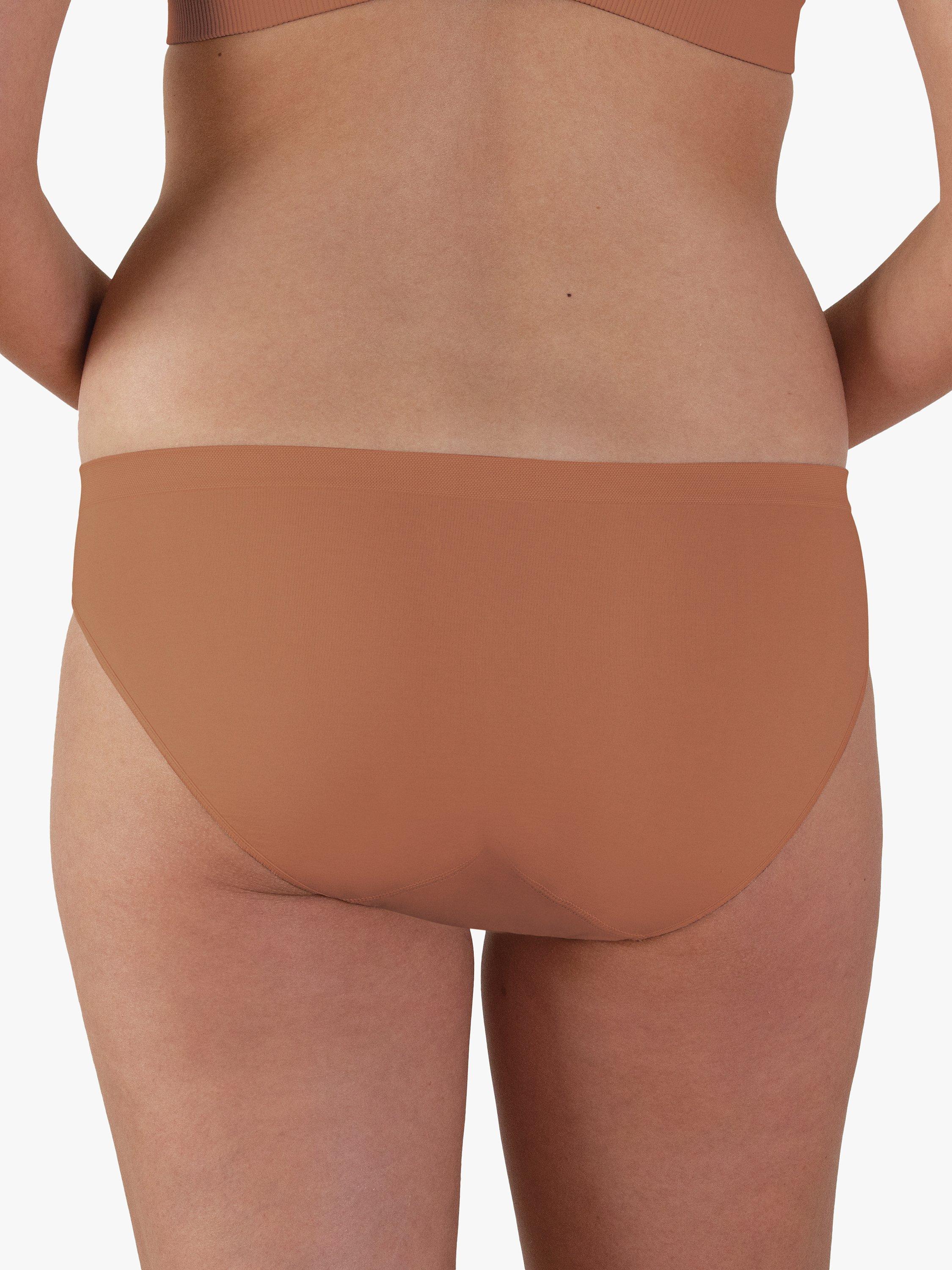 Bravado Mid Rise Seamless Knickers, Cinnamon, XS-S