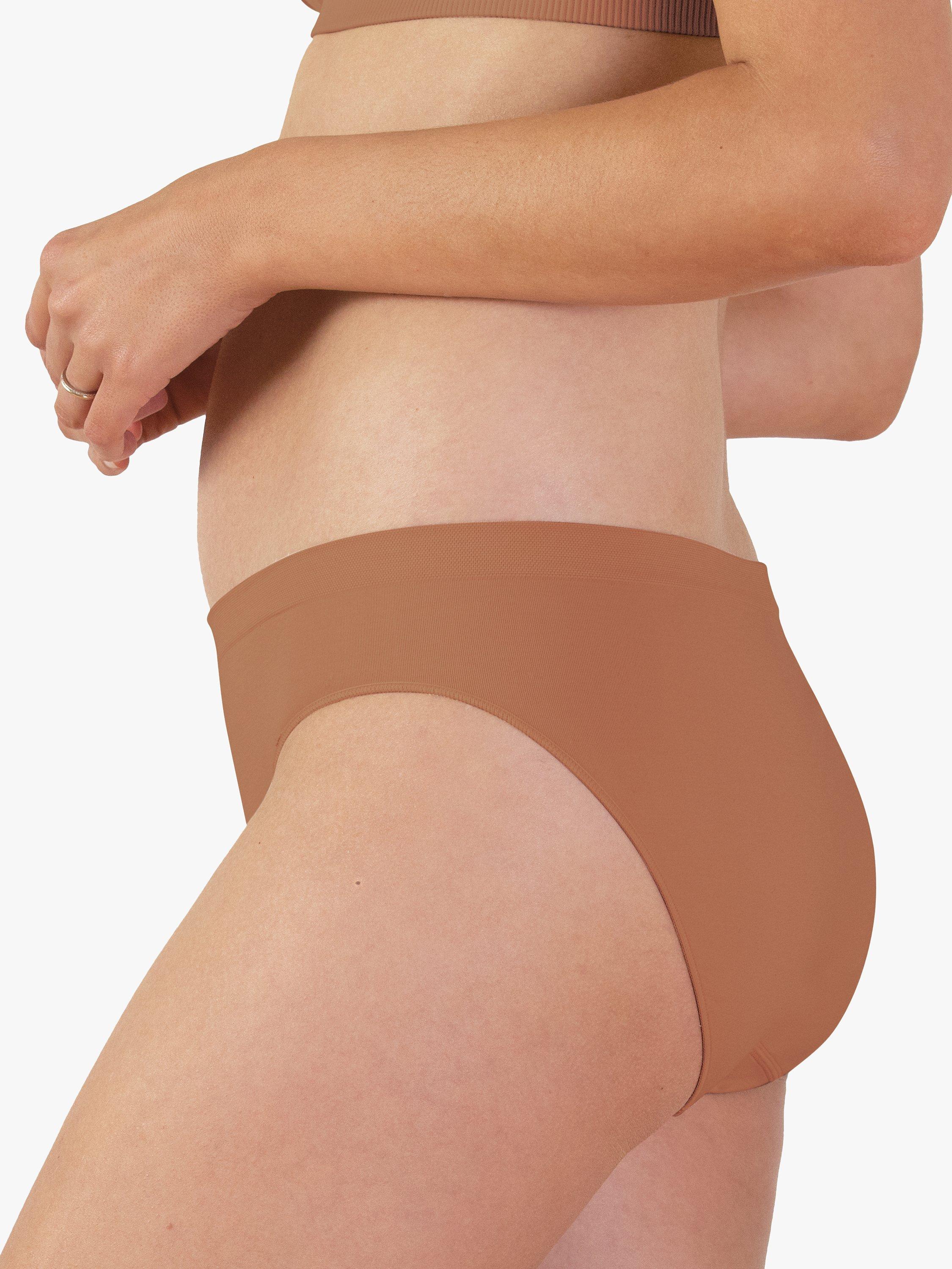 Bravado Mid Rise Seamless Knickers, Cinnamon, XS-S
