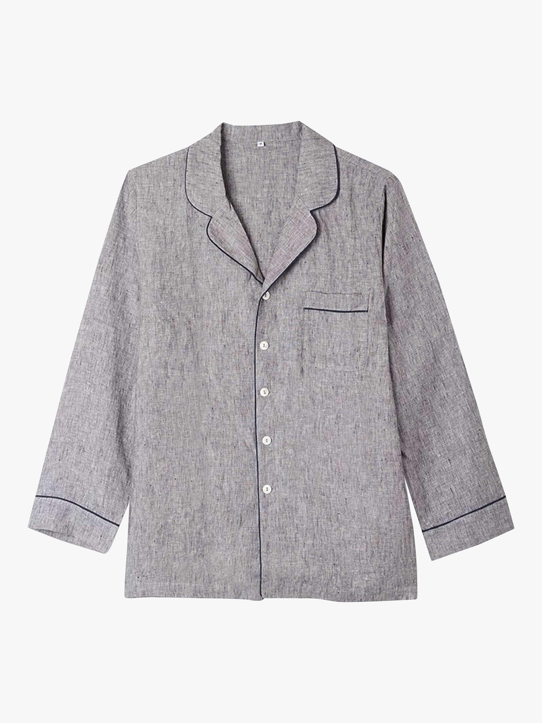 Piglet in Bed Linen Long Sleeve Pyjama Shirt, Grey