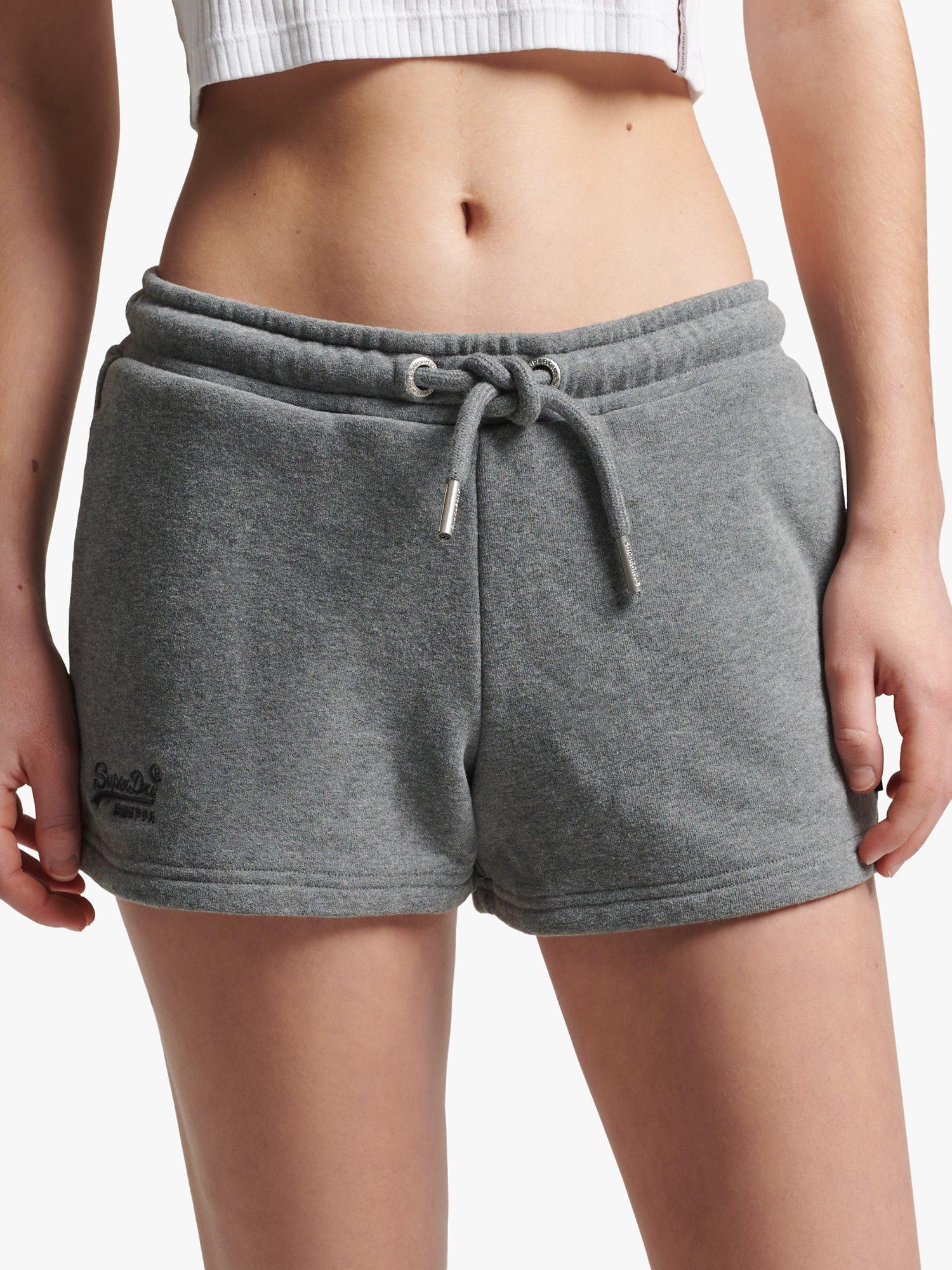 Superdry Logo Vintage Jersey Shorts, Charcoal