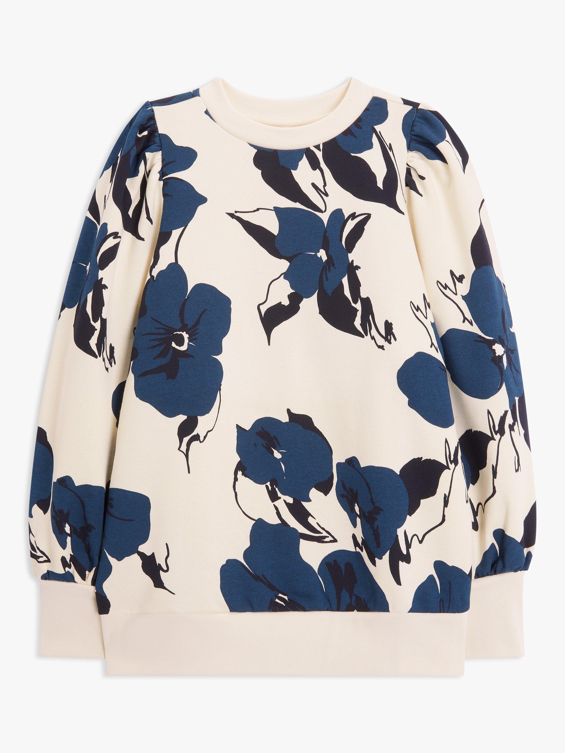 Kin Floral Gathered Sleeve Sweater