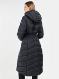 Barbour International Track Line Long Quilted Hooded Coat