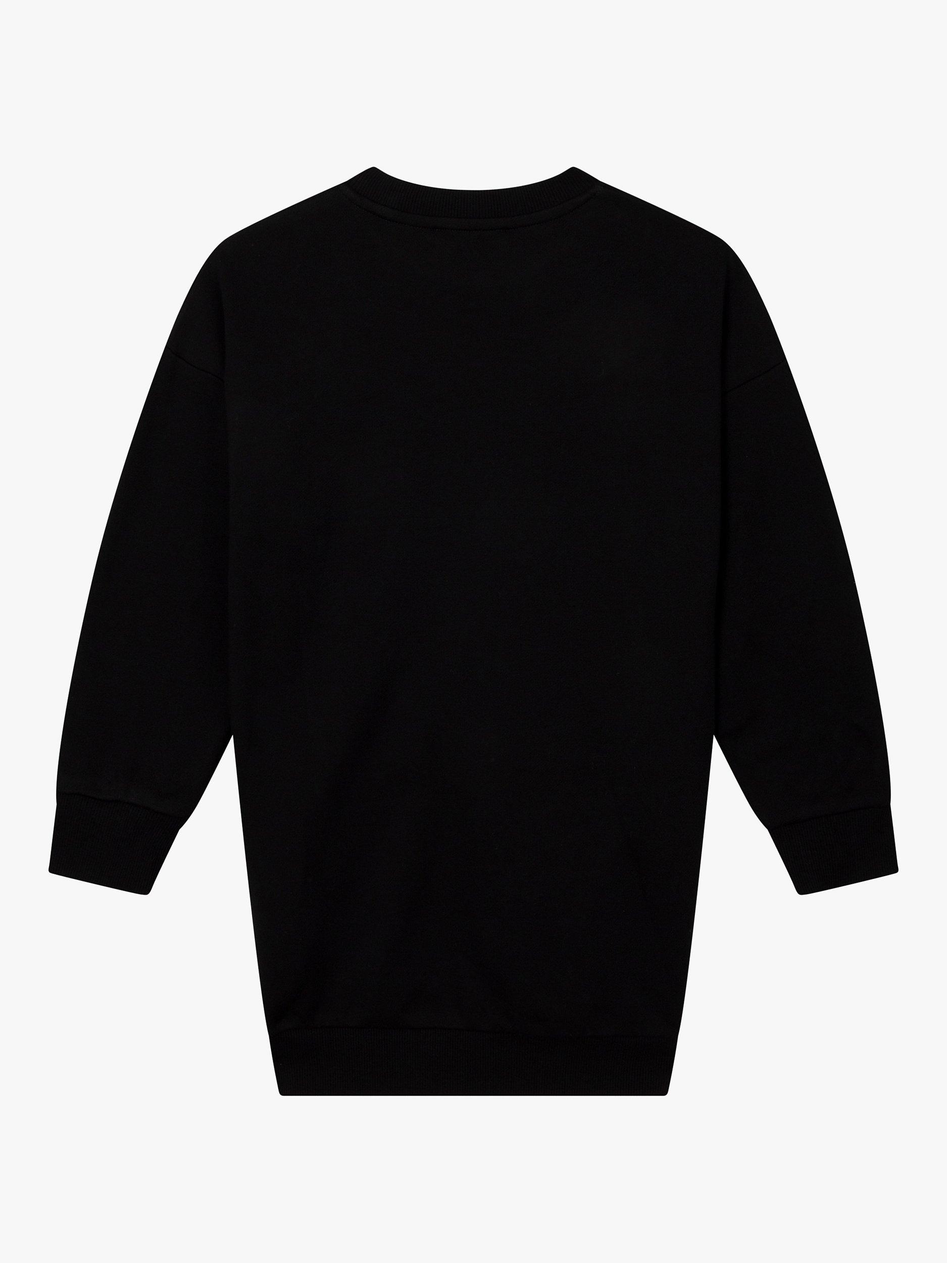 Product image 2 of 3, which shows DKNY Kids' Do Your Thing Logo Sweatshirt Dress, Black, 6 years