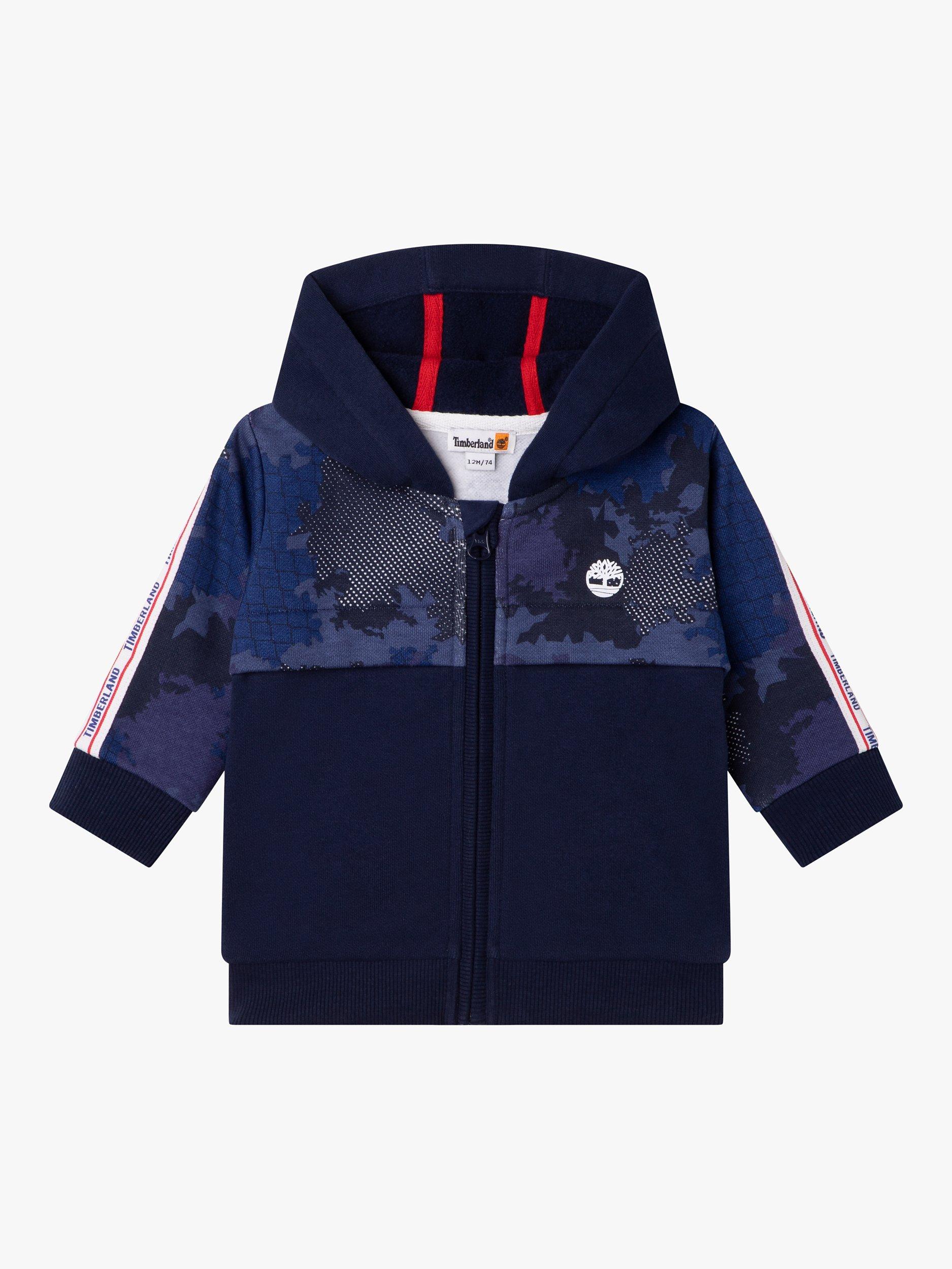 Timberland Baby Camouflage Zip Up Hoodie, Navy