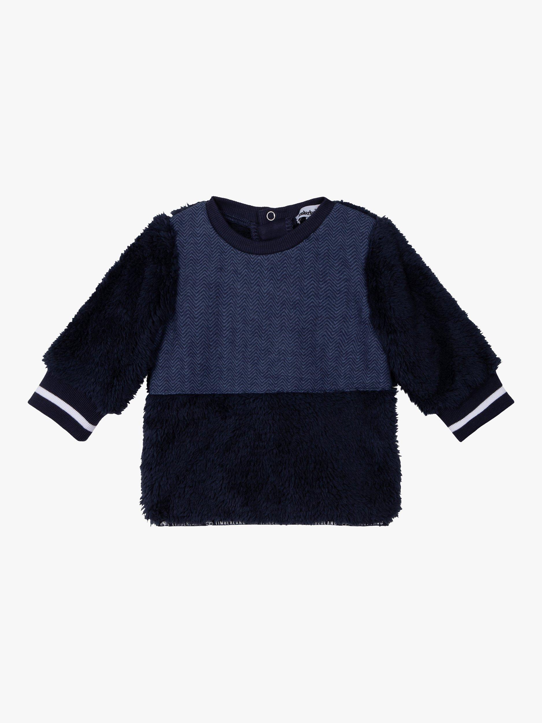 Timberland Baby Textured Colour Block Jumper, Navy