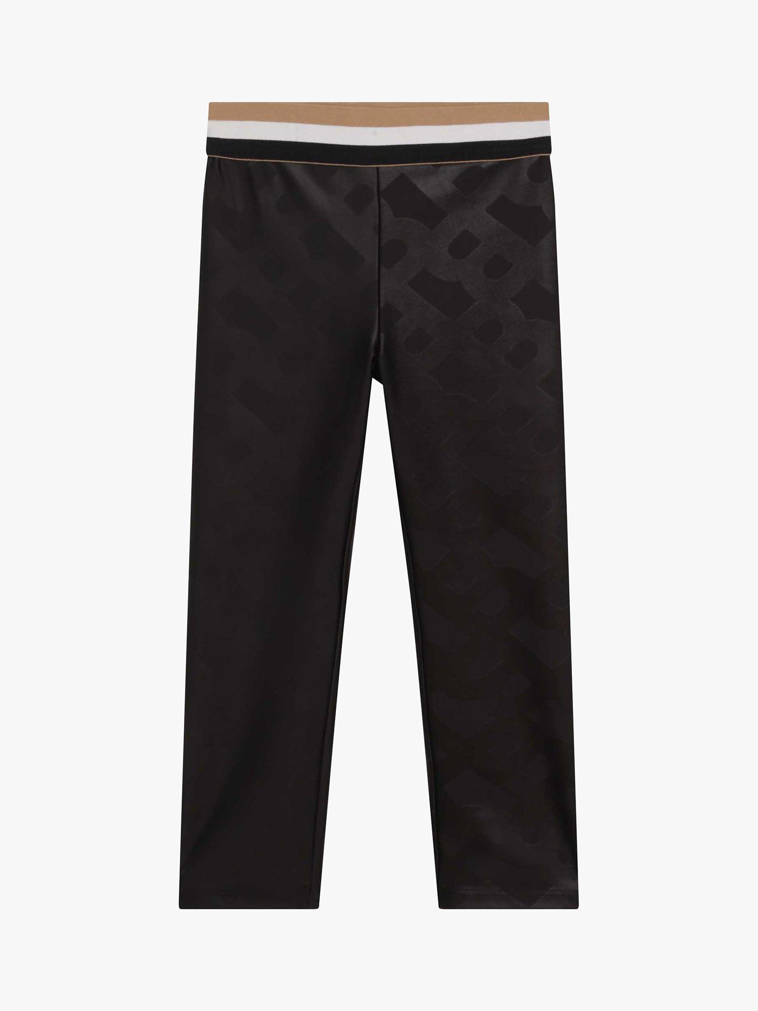 BOSS Kids' Monogram Logo Leggings, Black