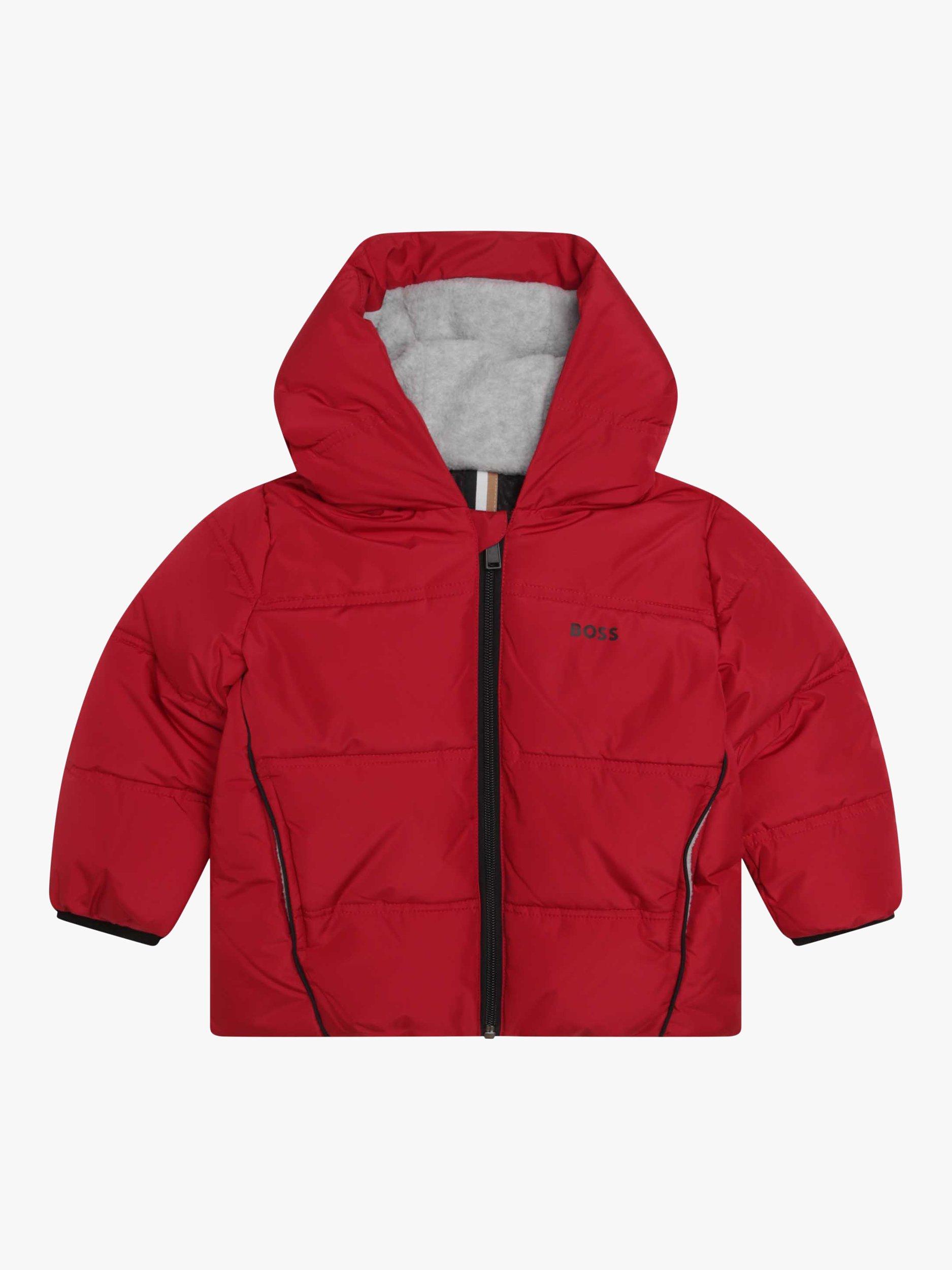 HUGO BOSS Baby Padded Logo Jacket, Coral