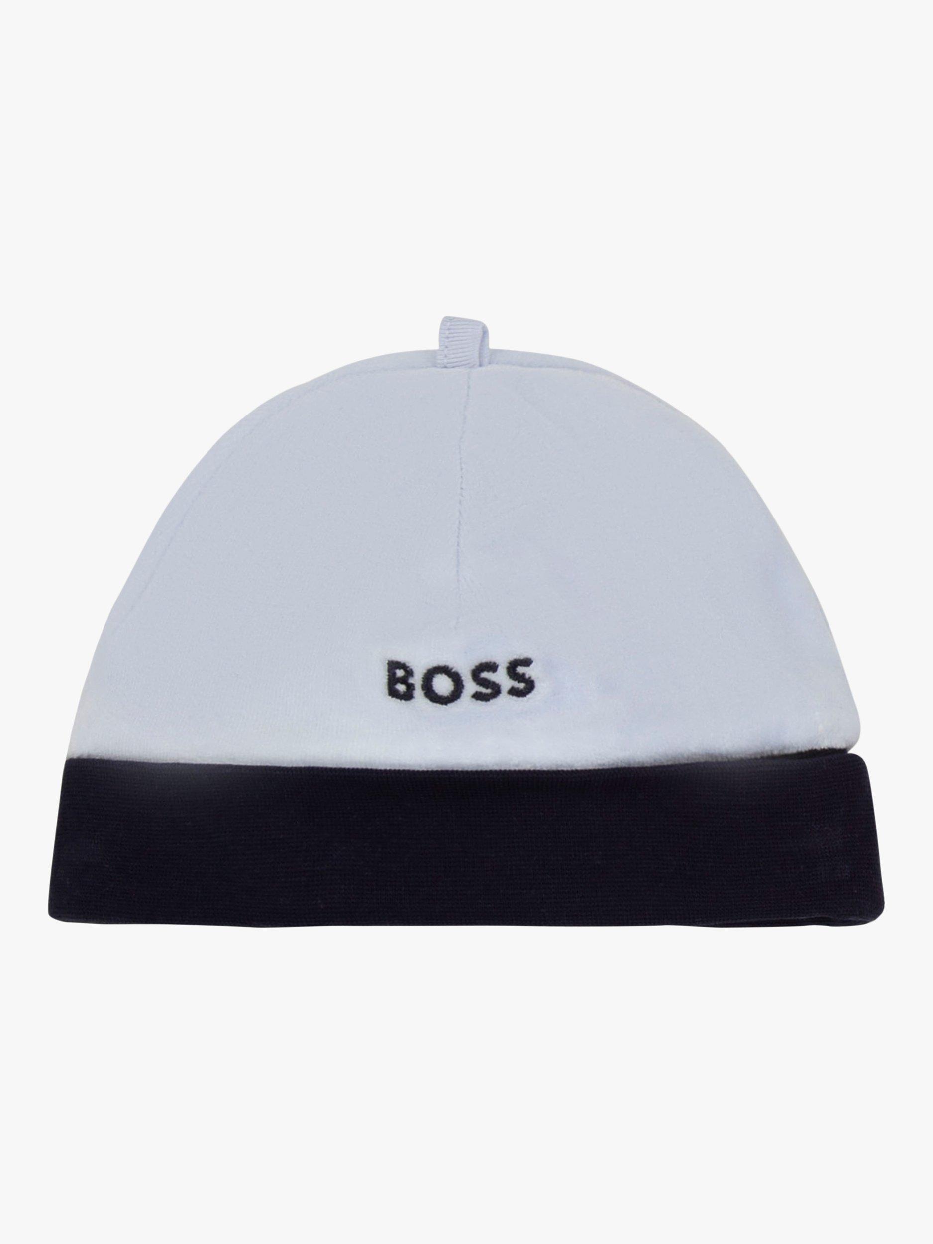HUGO BOSS Baby Pull On Logo Hat, Light Blue 