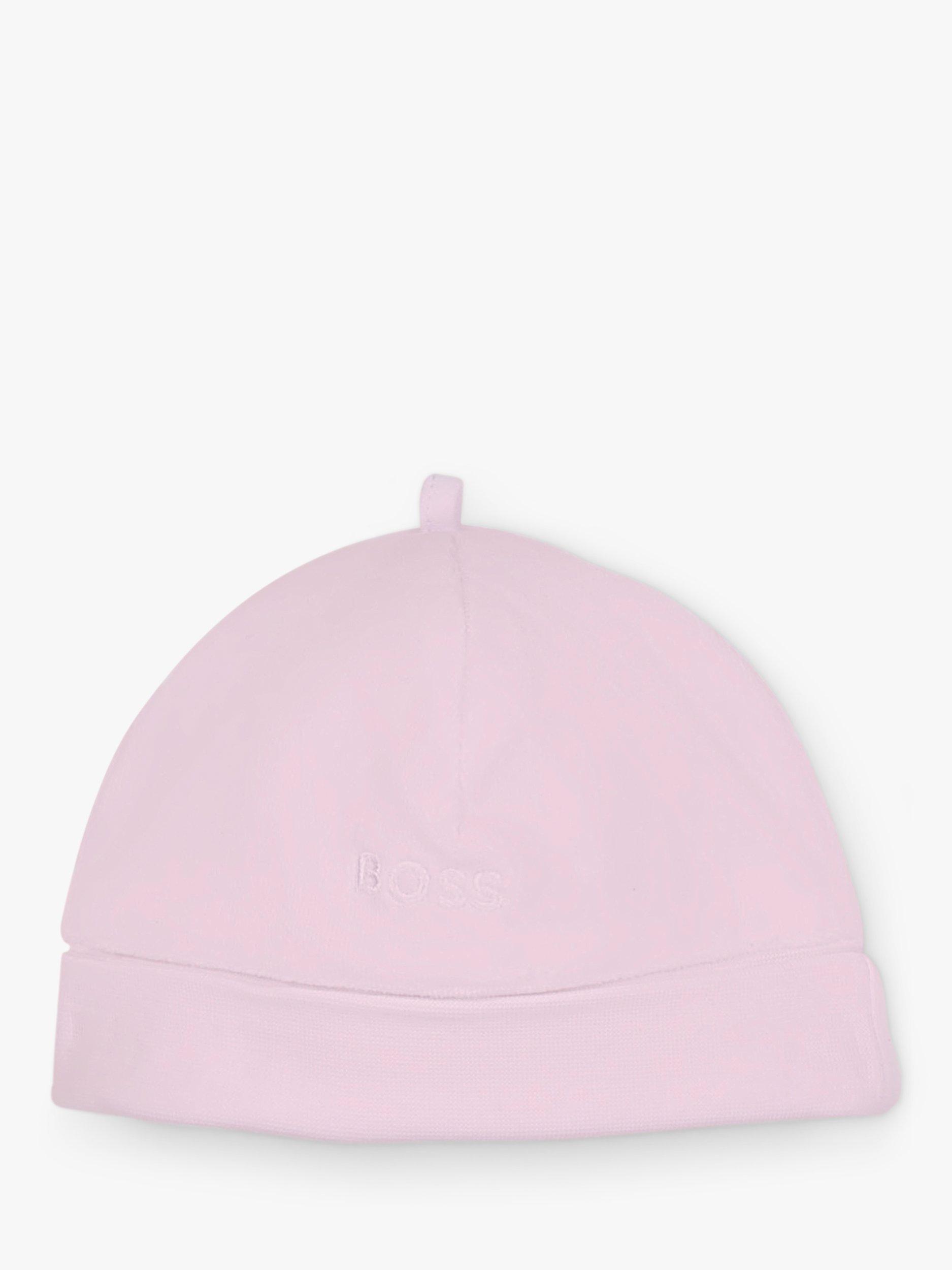 HUGO BOSS Baby Pull On Logo Hat, Light Pink 