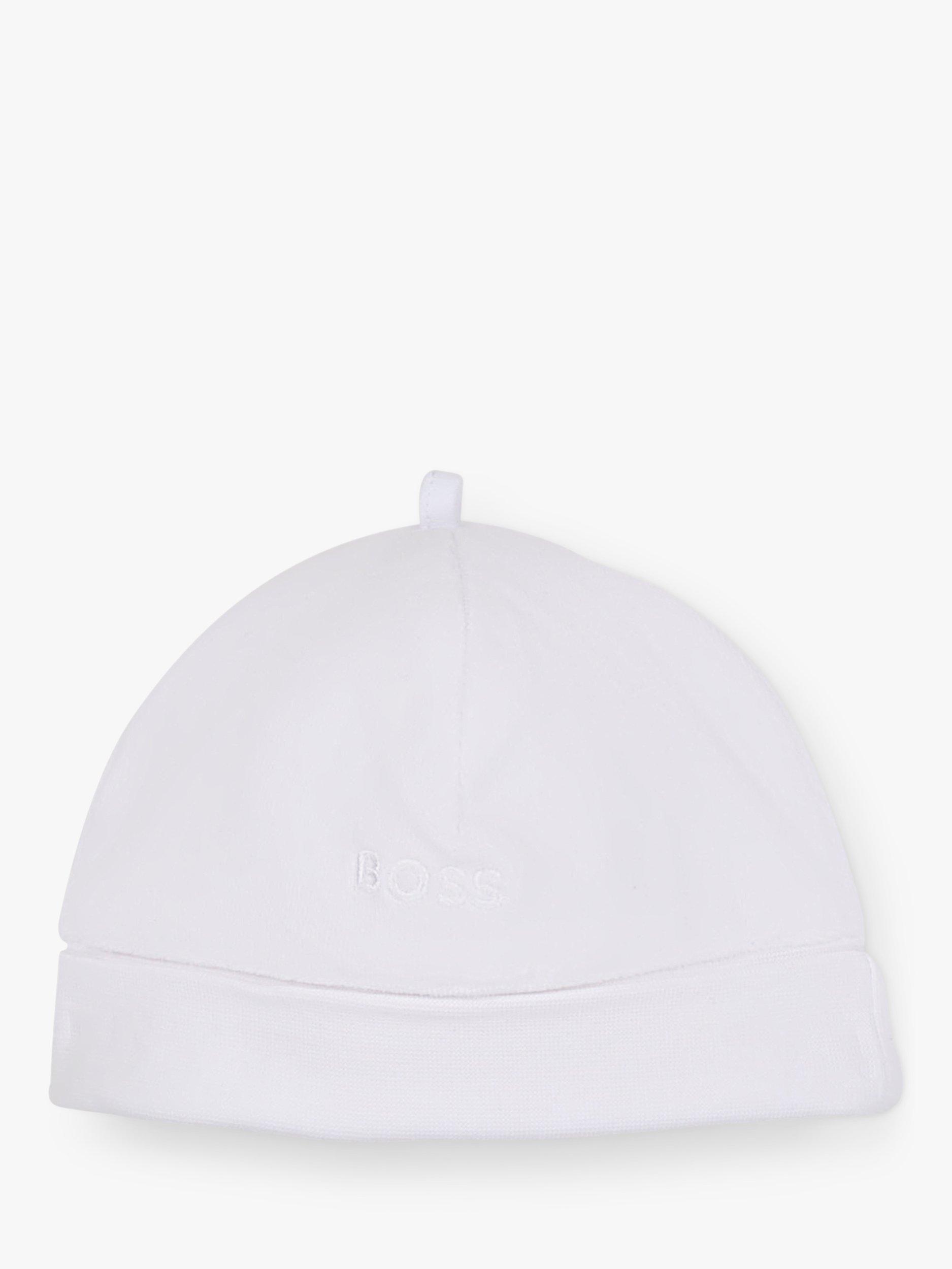 HUGO BOSS Baby Pull On Logo Hat, White 