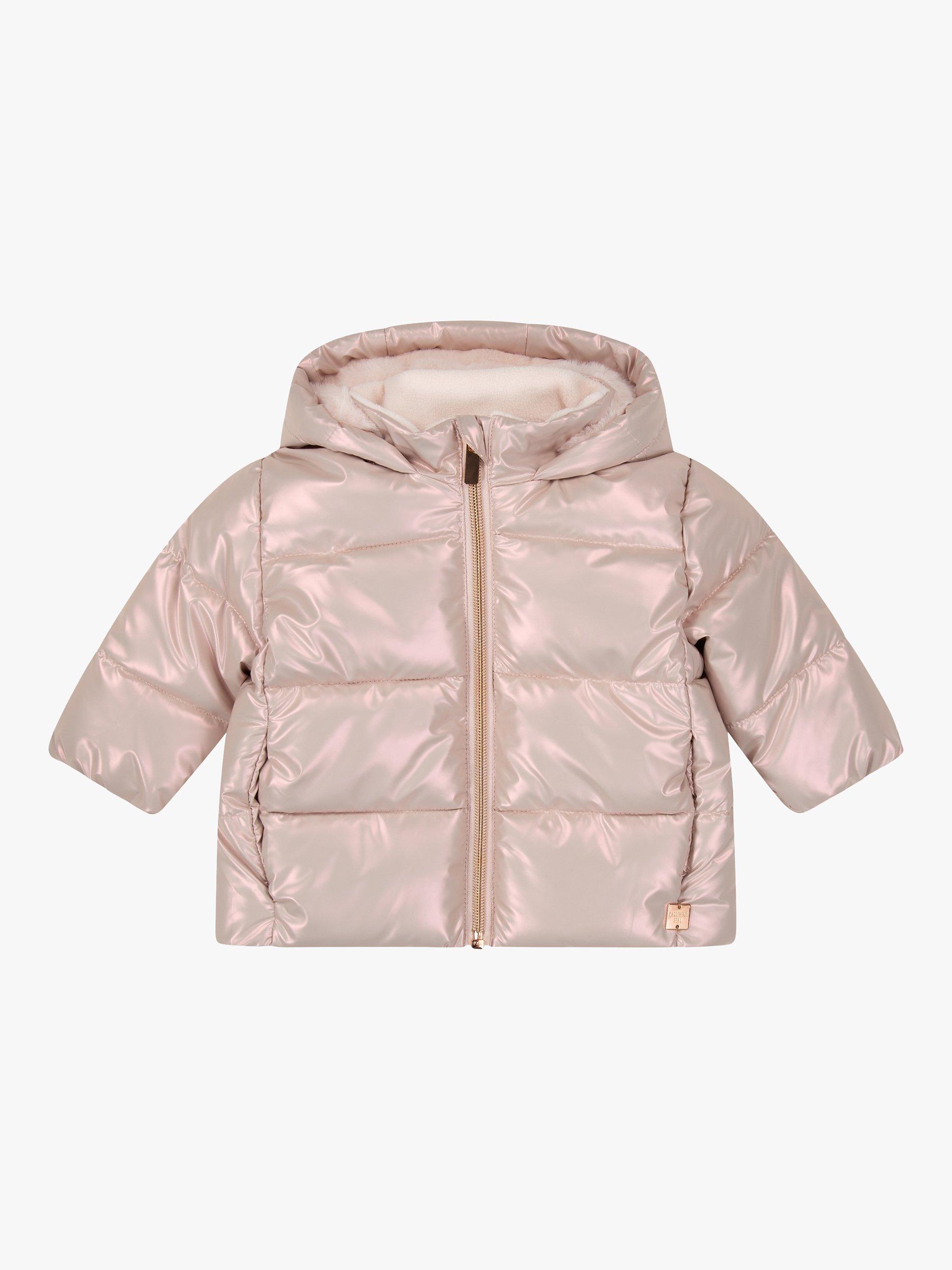 Carrément Beau Baby Metallic Water Repellent Puffer Jacket, Pink