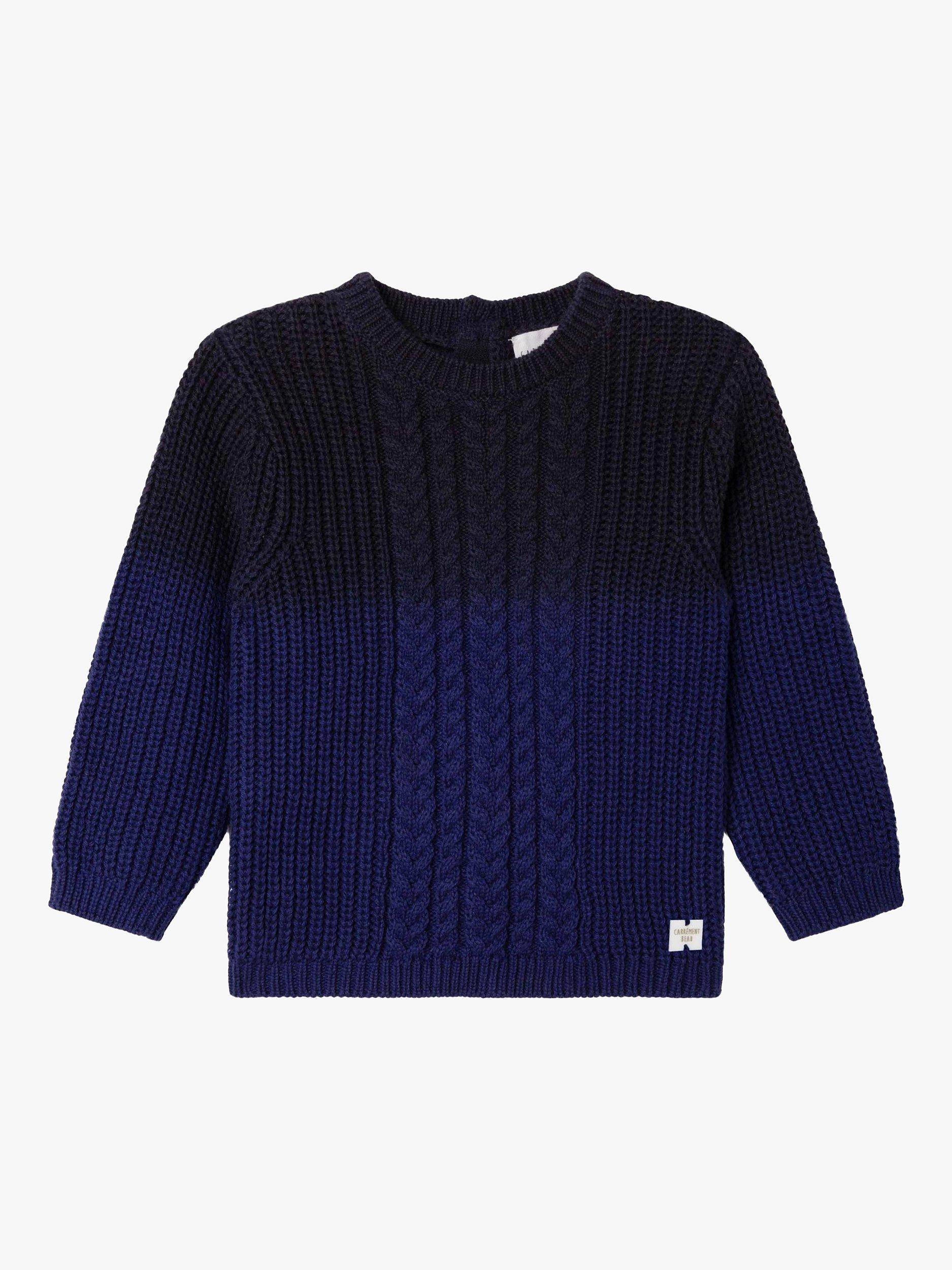 Carrément Beau Baby Cable Knit Jumper, Blue
