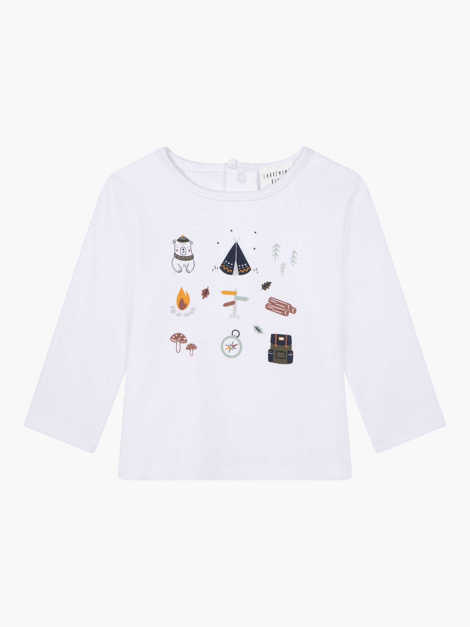 Carrément Beau Baby Winter Adventure Jersey Top, White