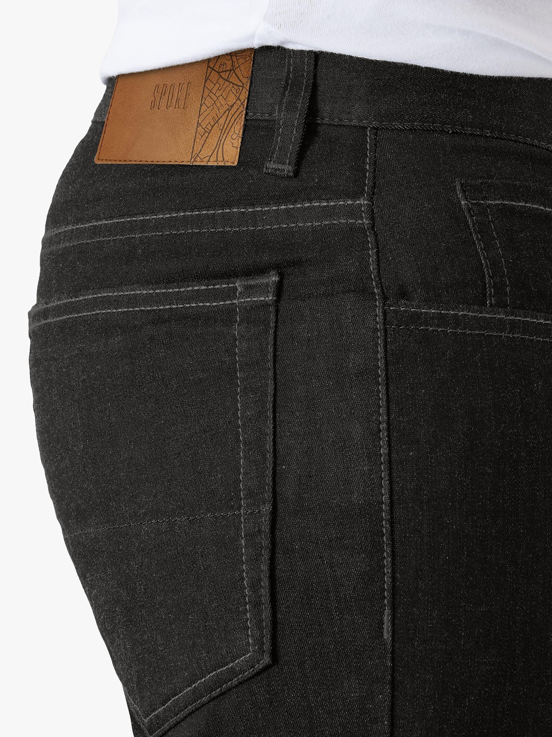 Product image 6 of 7, which shows SPOKE 10oz Travel Denim Regular Thigh Jeans, Charcoal, W30/L28