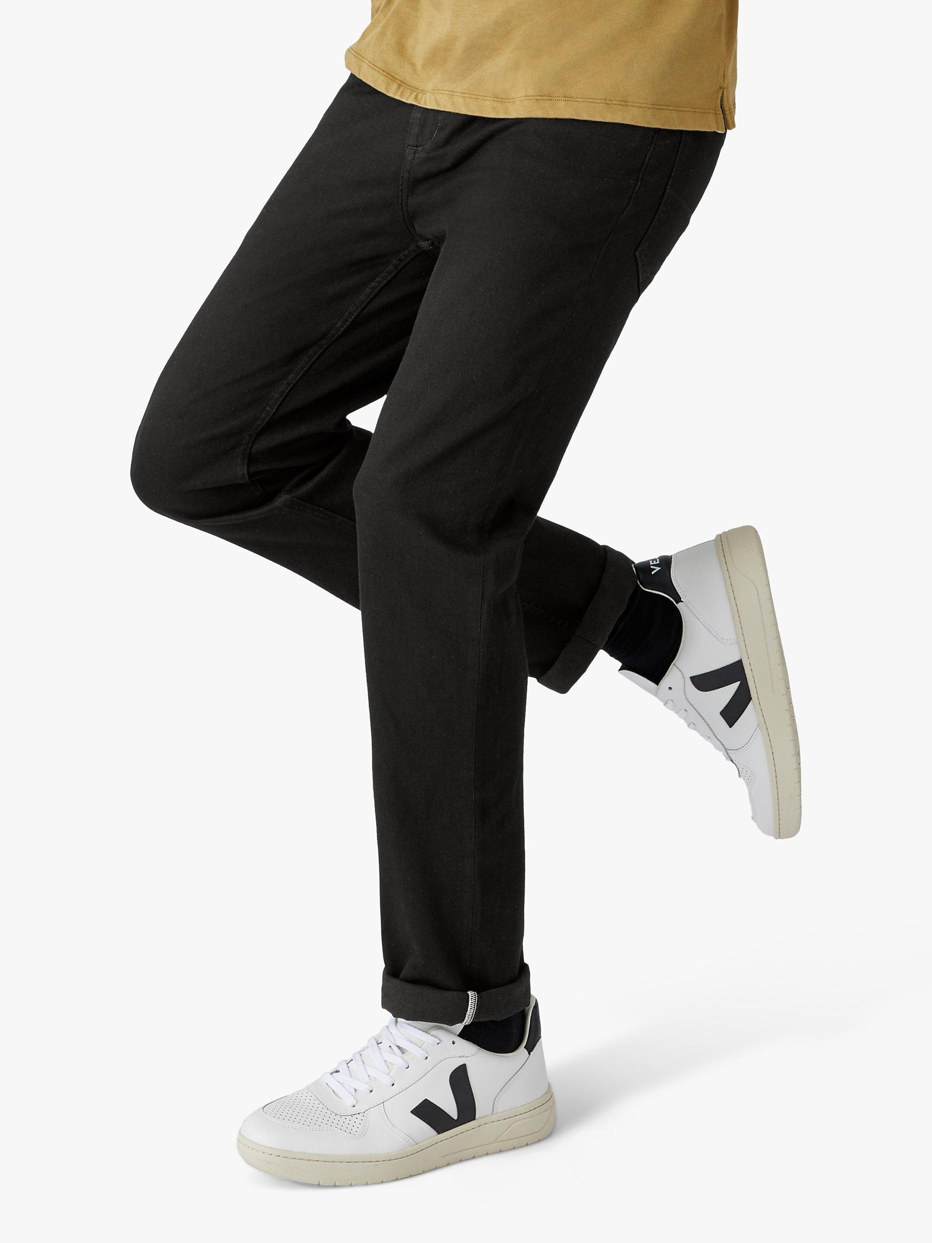 Product image 1 of 7, which shows SPOKE 10oz Travel Denim Broad Thigh Jeans, Black, W30/L28