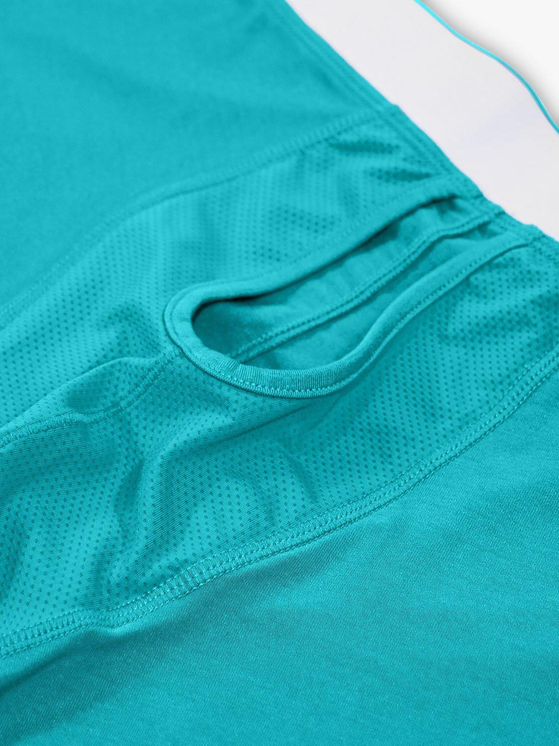 Product image 5 of 5, which shows JustWears Active Boxers, Pack of 3, Blue/Navy/Green, M
