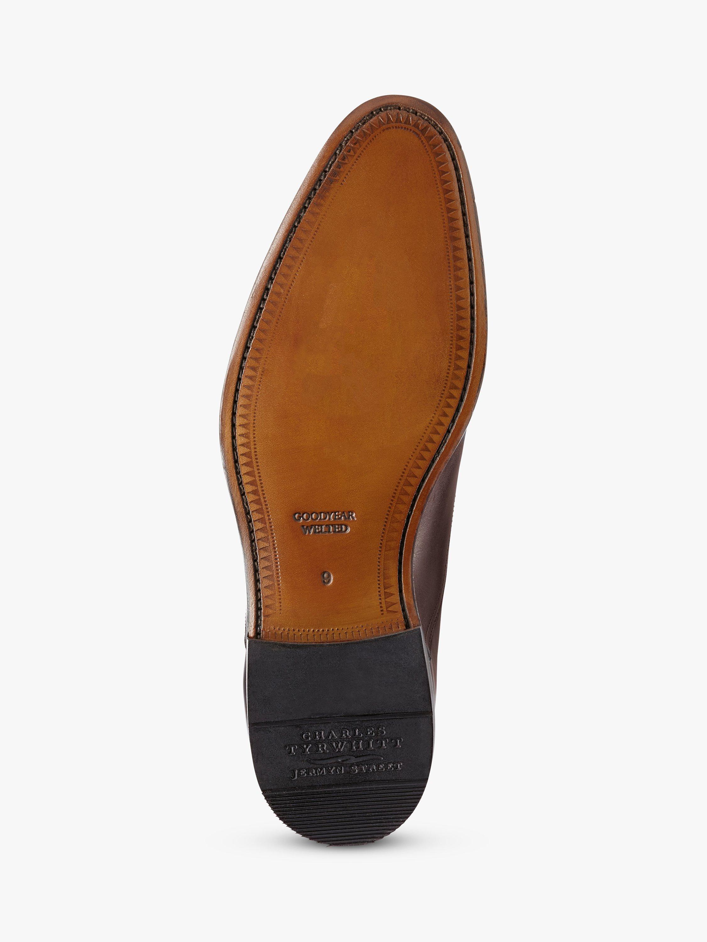 Product image 4 of 4, which shows Charles Tyrwhitt Leather Oxford Shoes, Dark Chocolate, 7