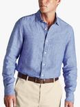 Charles Tyrwhitt Linen Slim Fit Shirt, Cobalt Blue