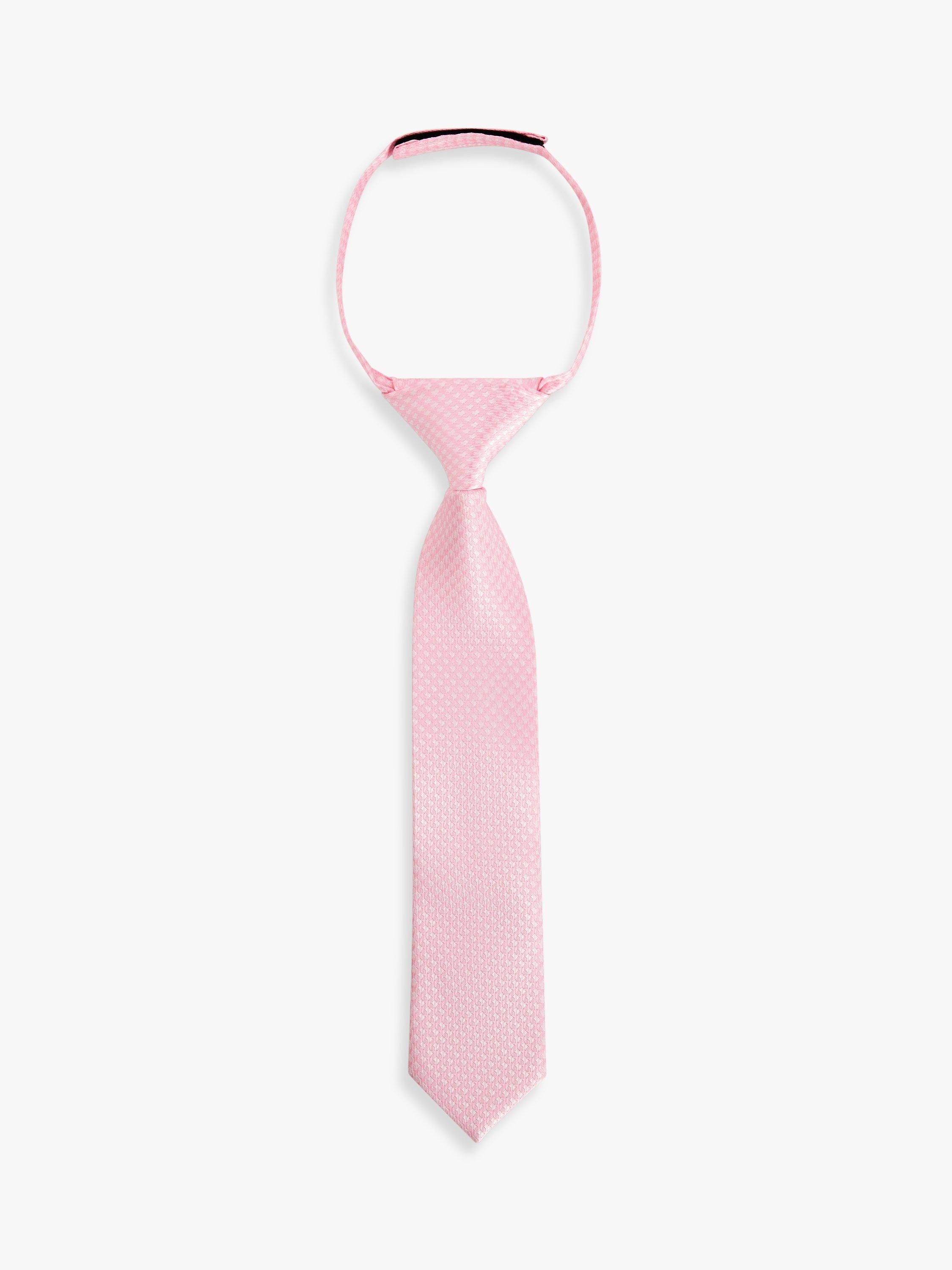 John Lewis Kids' Herring Tooth Neck Tie, Light Pink