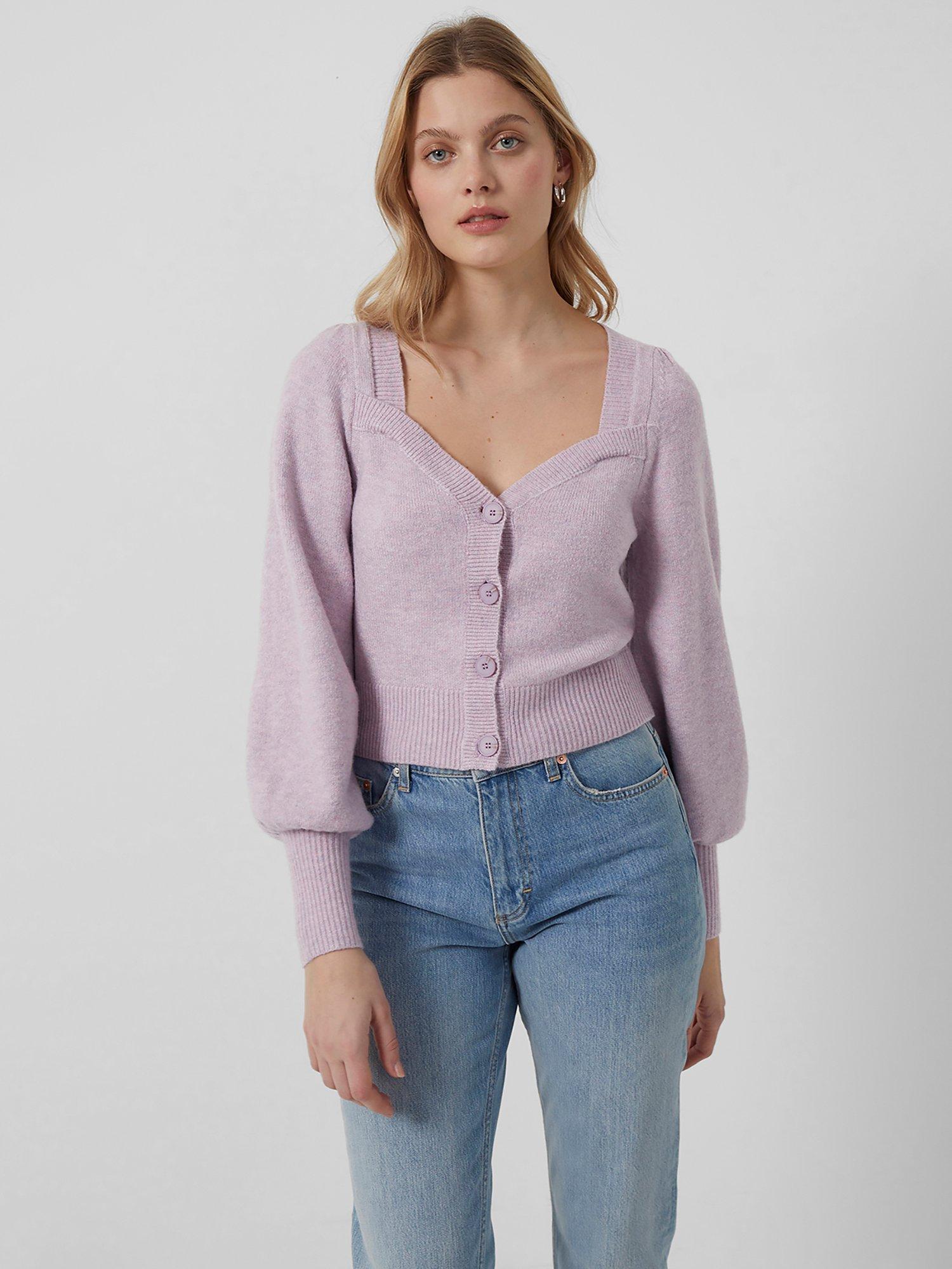 French Connection Libby Vhari Cardigan, Fair Orchid