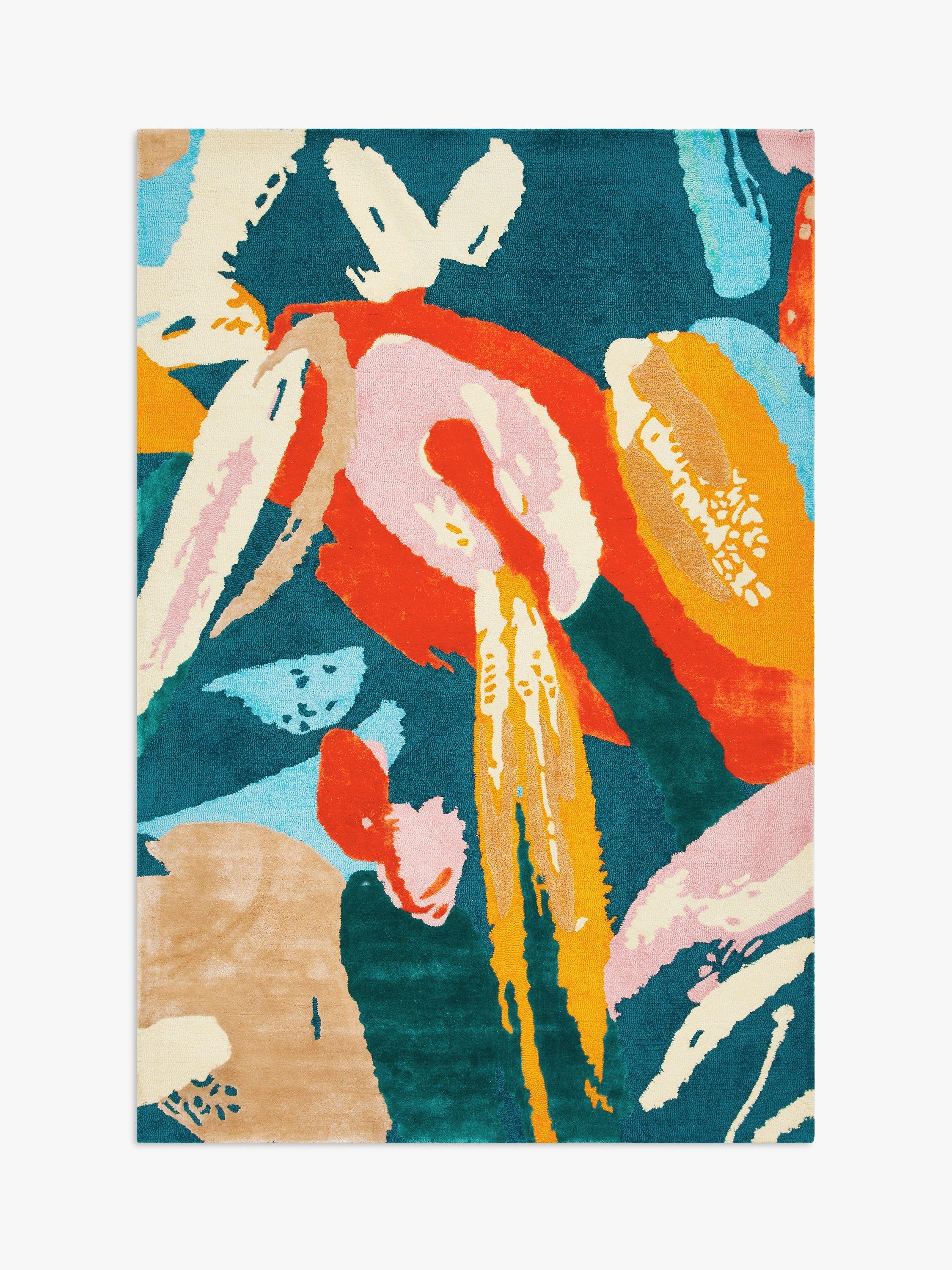 John Lewis Abstract Painterly Floral Rug, Multi