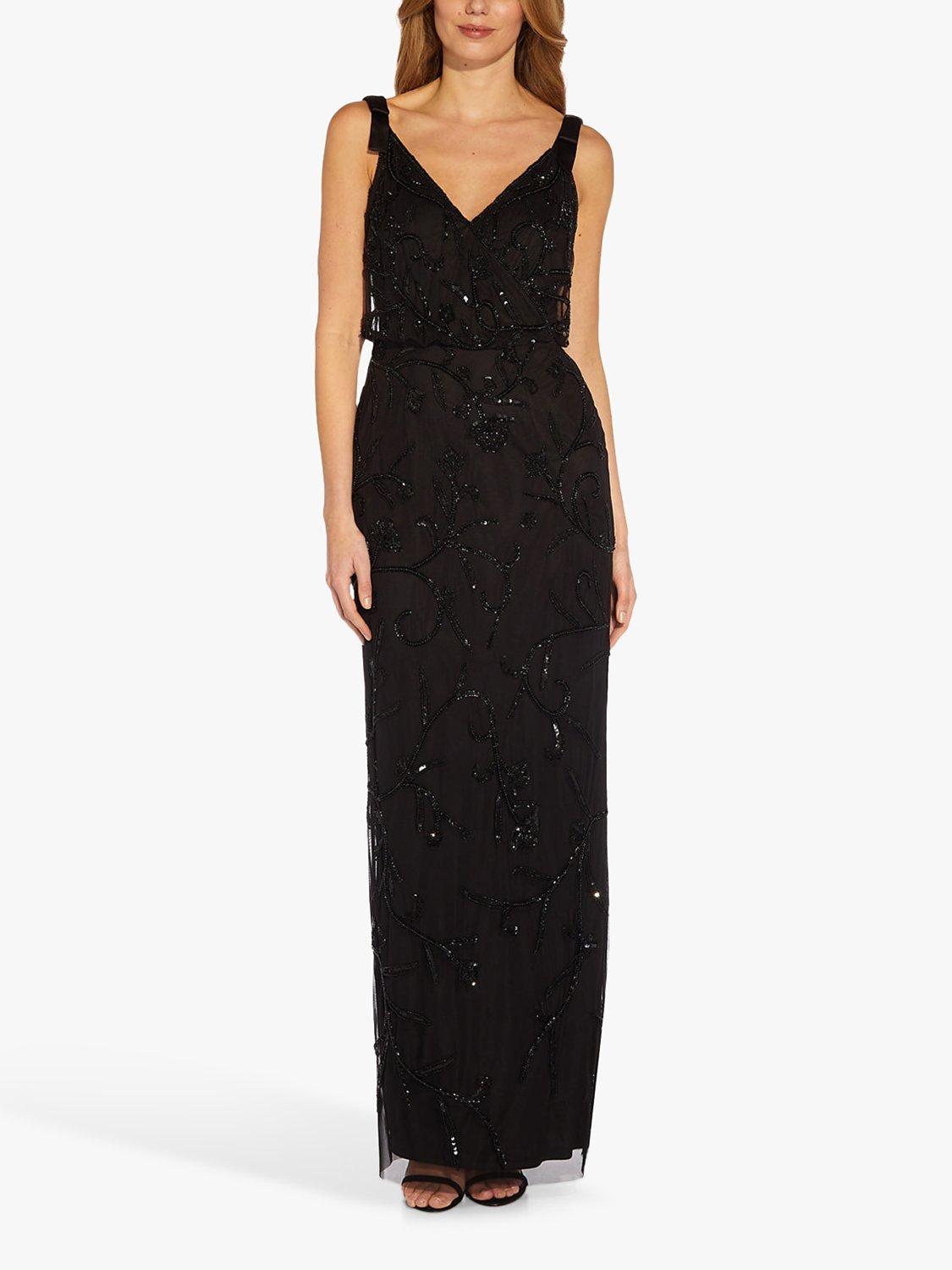 Black beaded maxi dress outlet