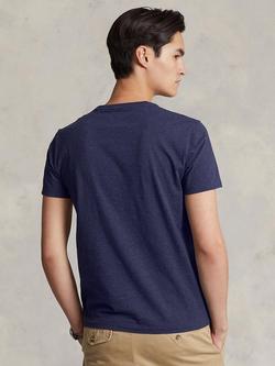 Polo Ralph Lauren Short Sleeve Custom Fit Crew Neck T-Shirt, Navy Heather - view 2, Navy Heather/C3958