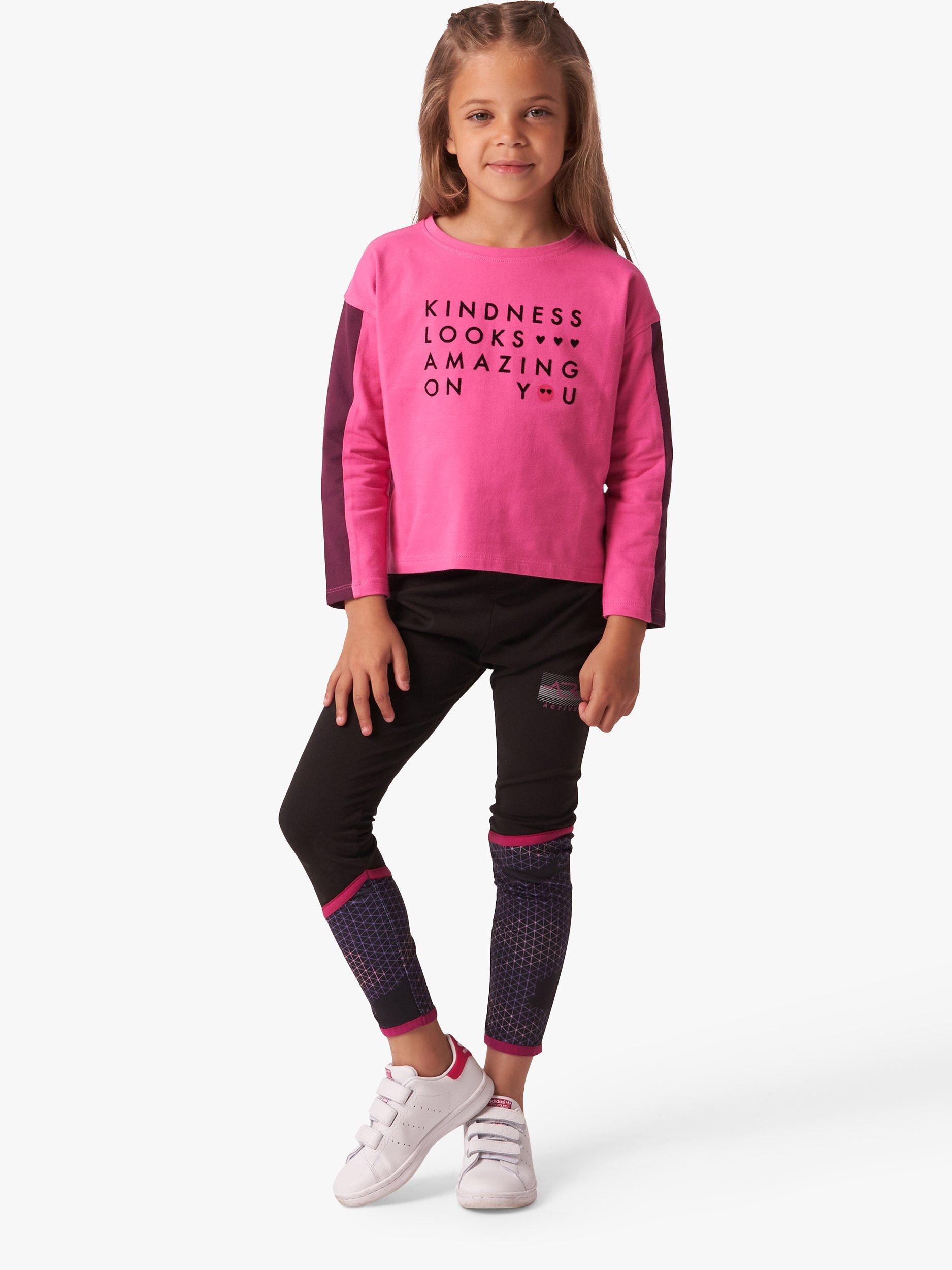 Angel & Rocket Kids' Cora Active Digital Panel Leggings, Black