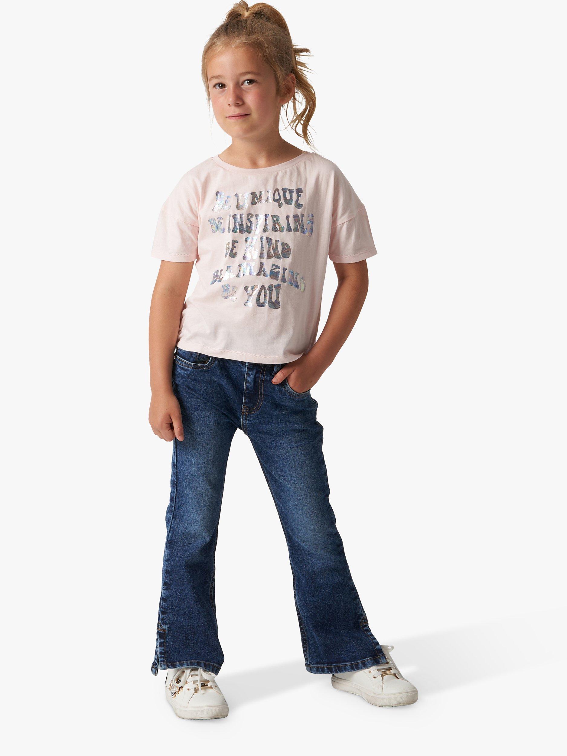 Angel & Rocket Kids' Jessie Slogan T-Shirt, Pink