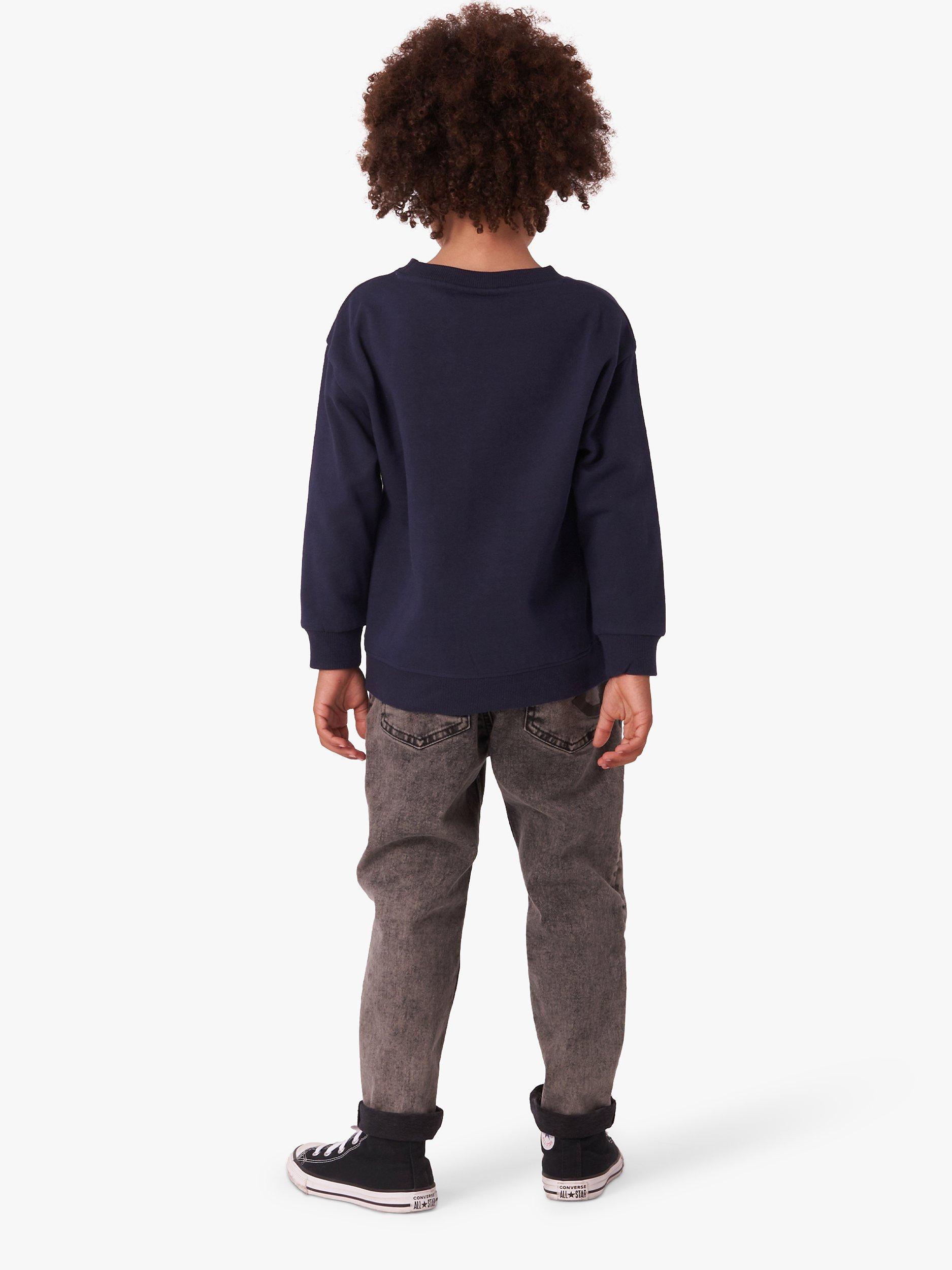 Angel & Rocket Kids' Minecraft Sweatshirt, Navy, 3-4 years