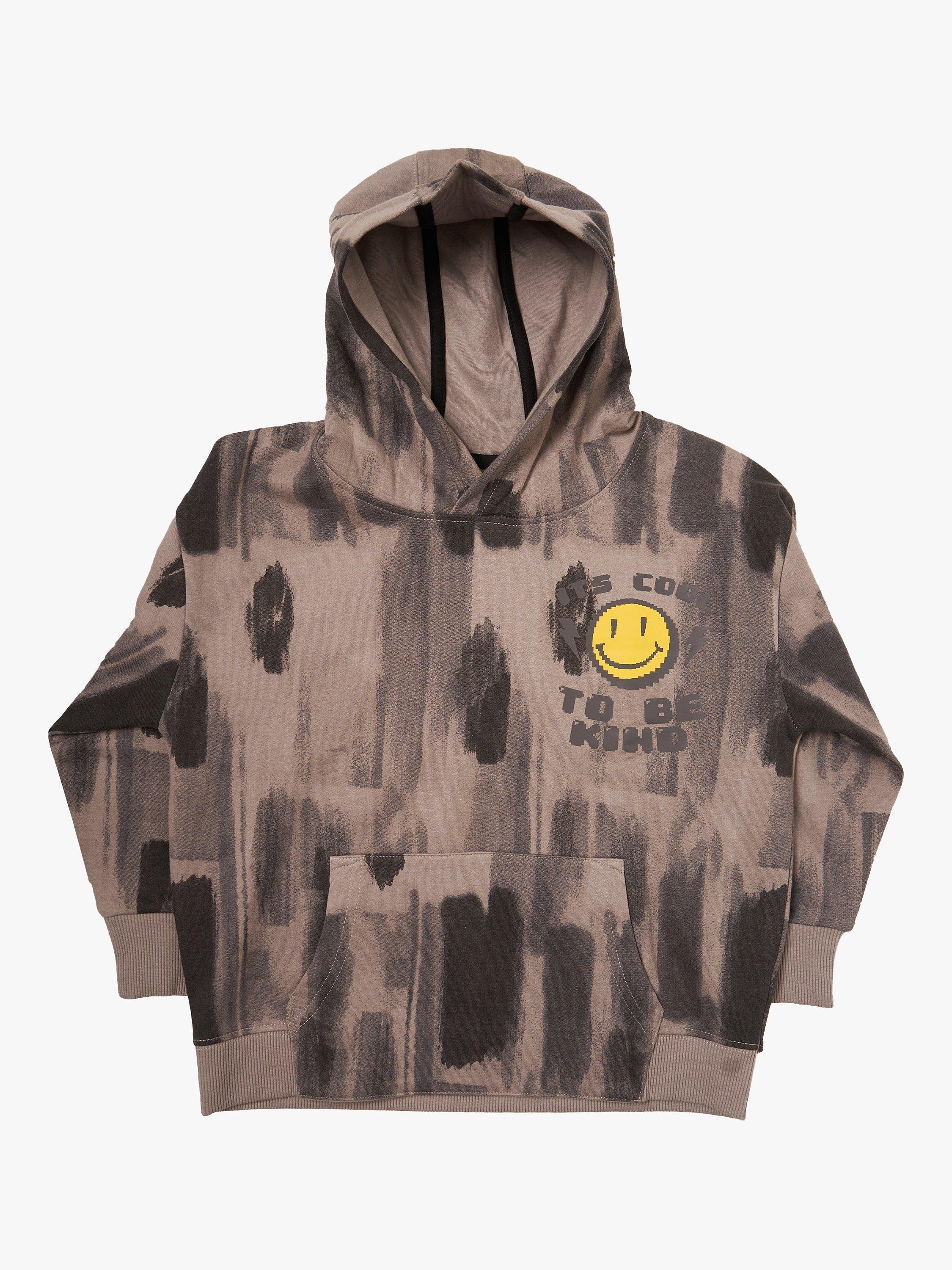 Angel & Rocket Kids' Asher Cool To Be Kind Hoodie, Grey