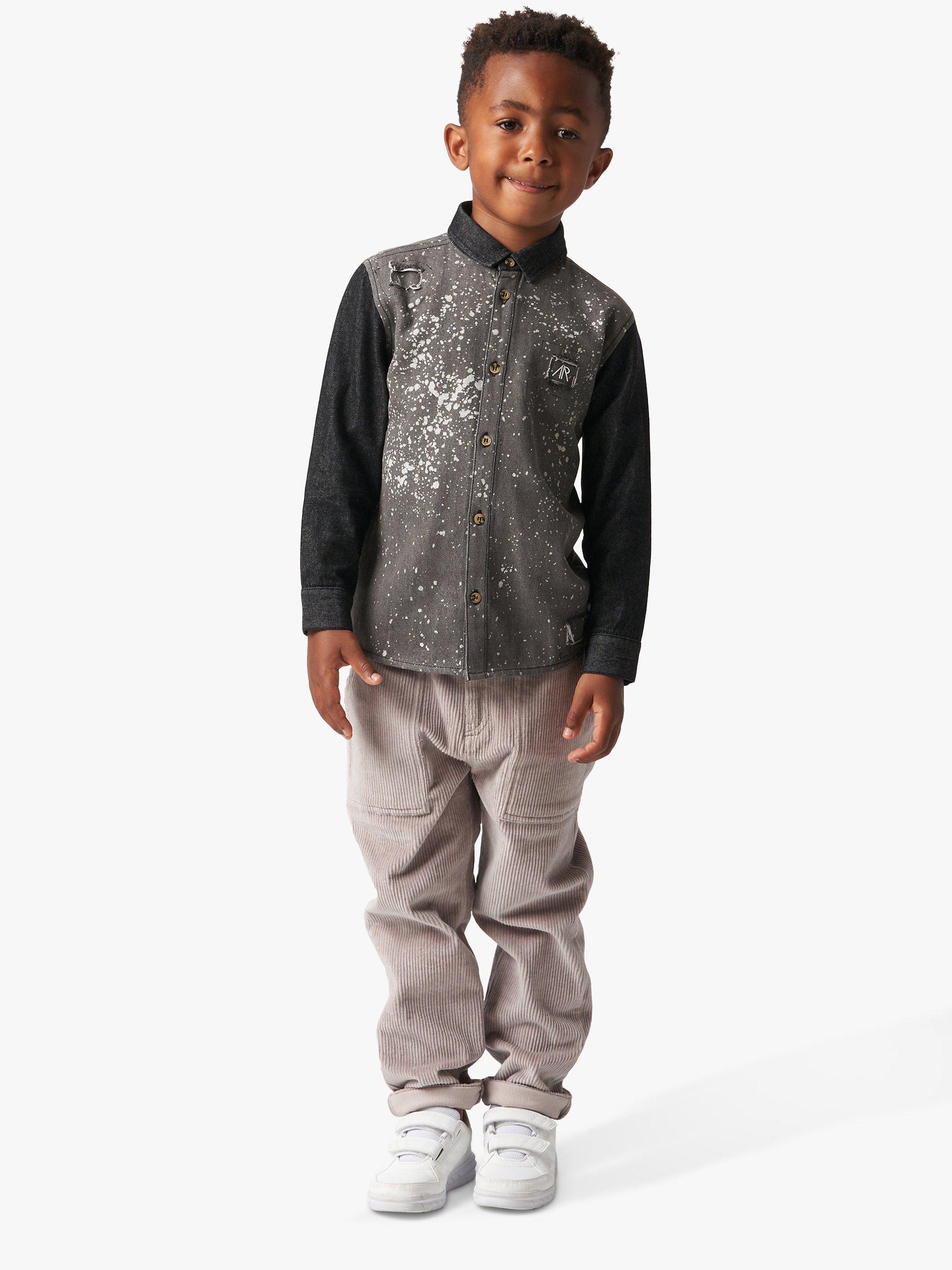 Angel & Rocket Kids' Julian Oversized Corduroy Trousers, Grey
