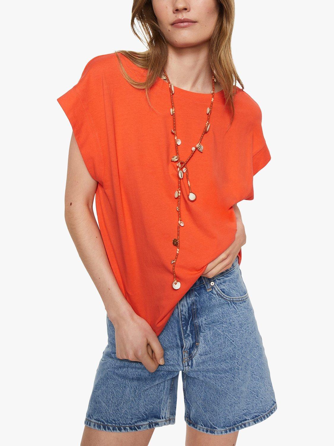 Mango Cotton T-Shirt, Red