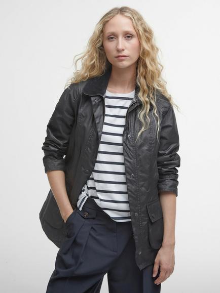Barbour Beadnell Waxed Jacket, Black