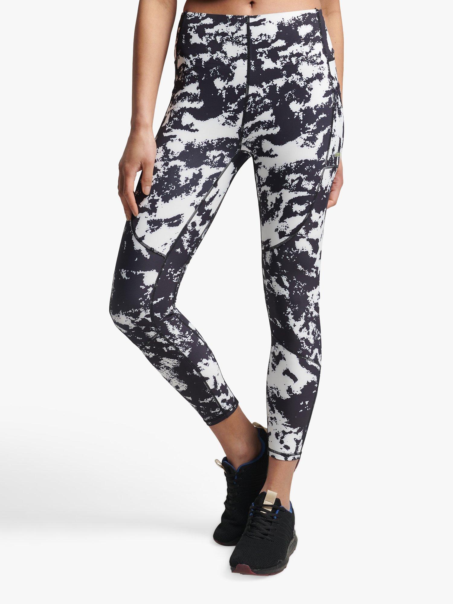 Superdry Run 7/8 Tight Leggings, Mono Etch