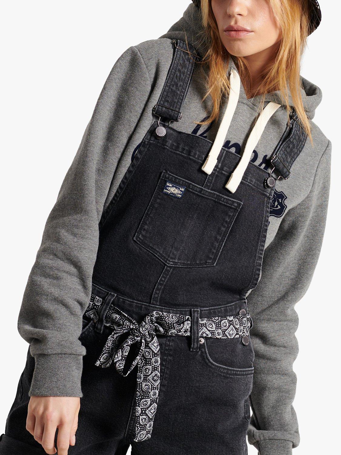 Superdry Utility Short Dungarees, Jessy Black Vintage