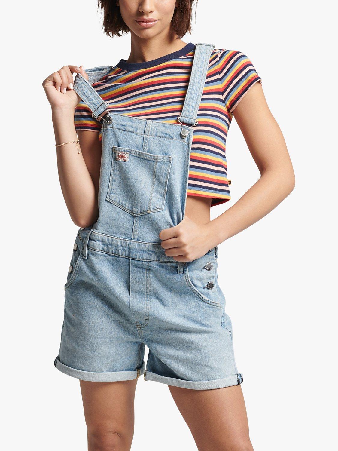 Superdry Utility Short Dungarees, Florence Light Vintage