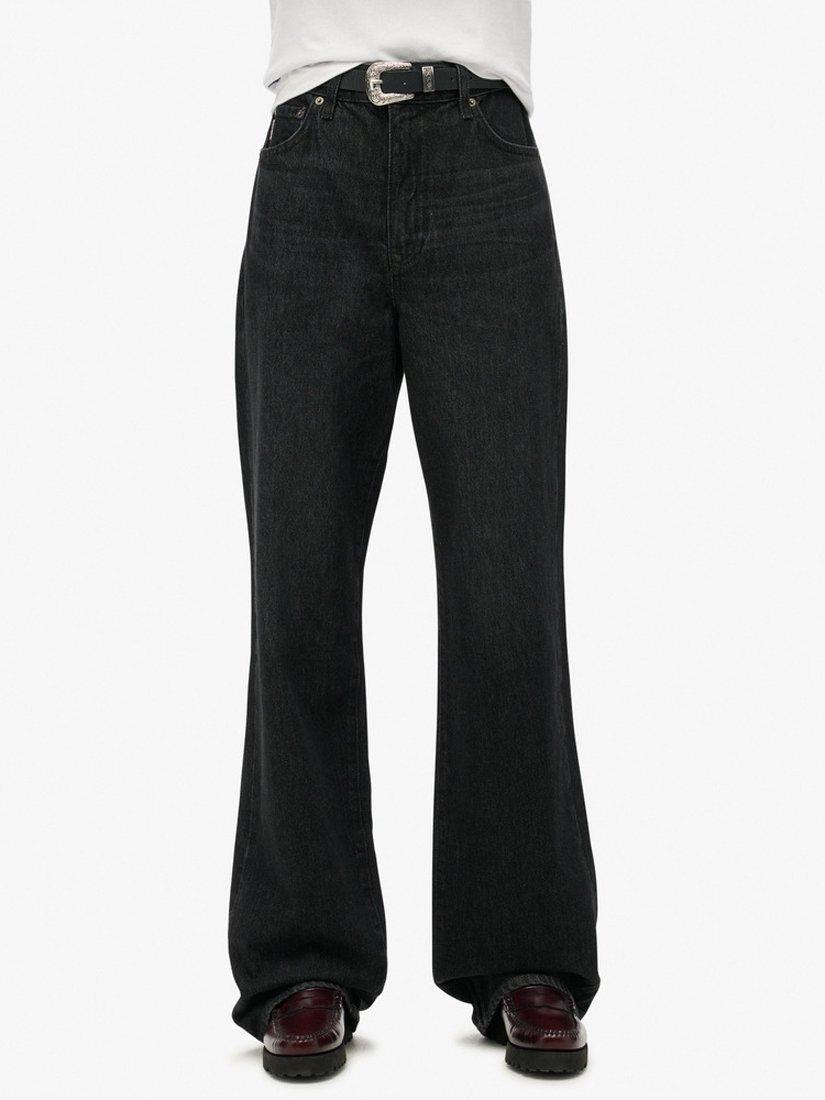 Product image 4 of 5, which shows Superdry Vintage Wide Leg Jeans, Wolcott Black Stone, W26/L30
