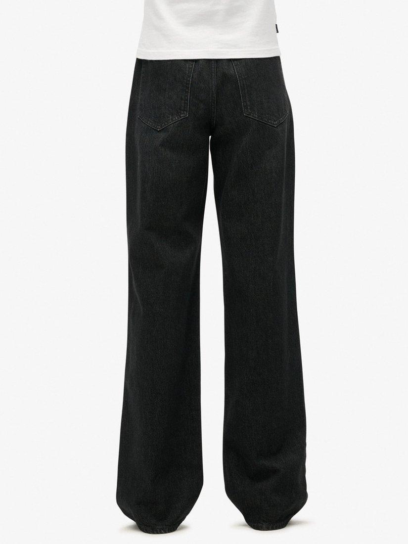 Product image 5 of 5, which shows Superdry Vintage Wide Leg Jeans, Wolcott Black Stone, W26/L30
