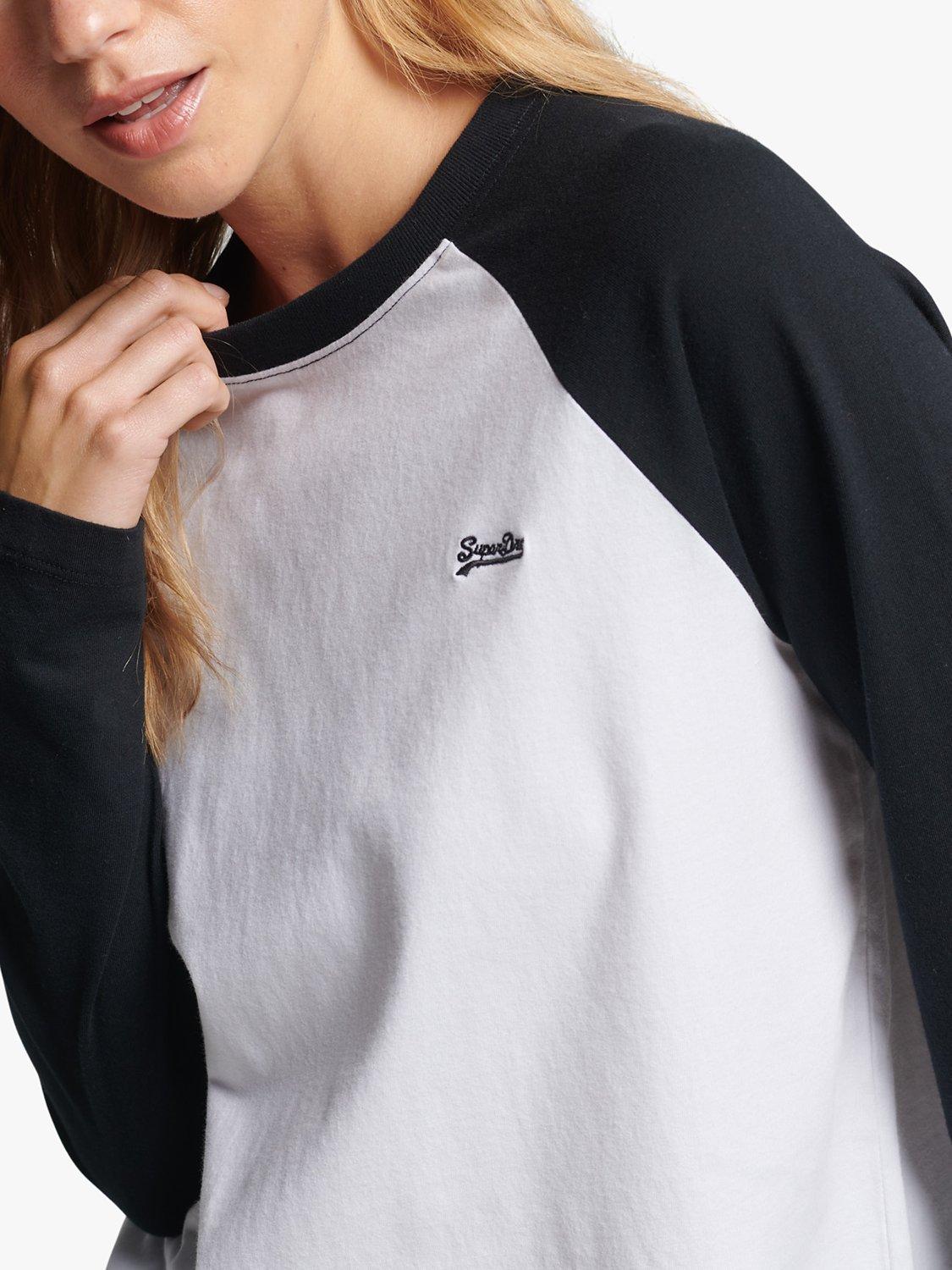 Superdry Vintage Long Sleeve Baseball T-Shirt, Black