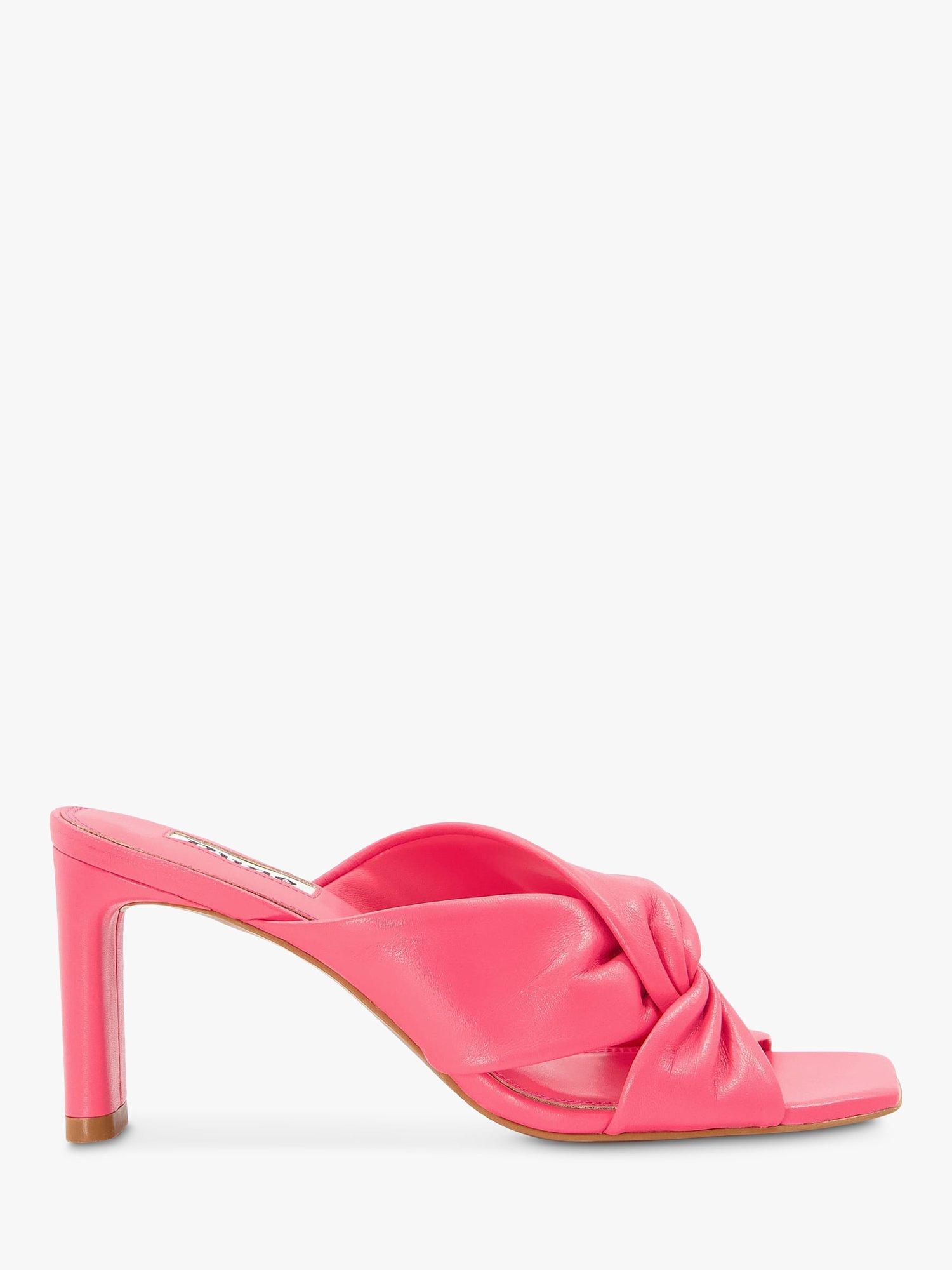 Dune Magnet Leather Cross Over Strap Mules